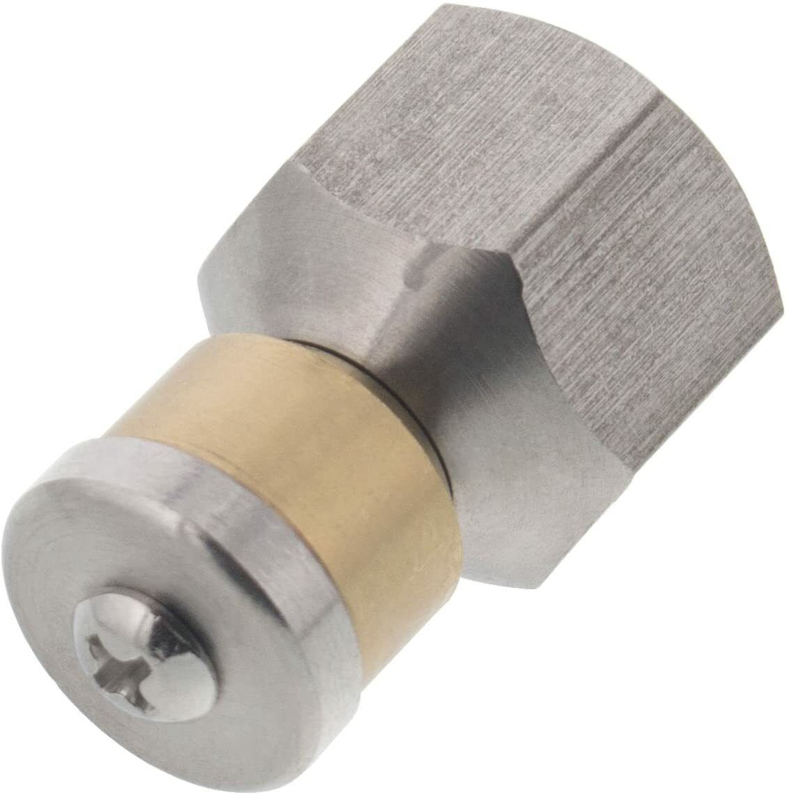 4000 PSI 10.0 Orifice Rotating 3/8 Sewer Jetter Nozzle For Drain Cleaning 300F