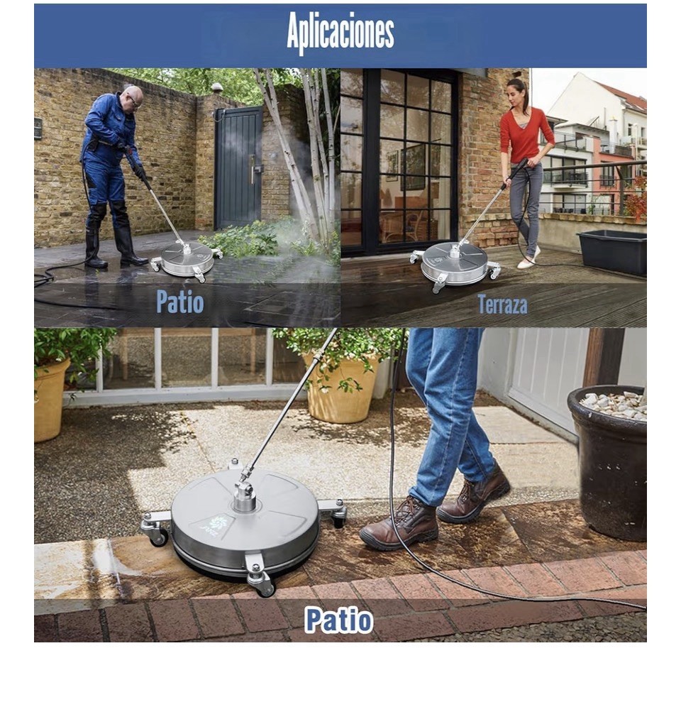 Janz Professional 16” Surface Cleaner 1,500-4,000 PSI Color Silver