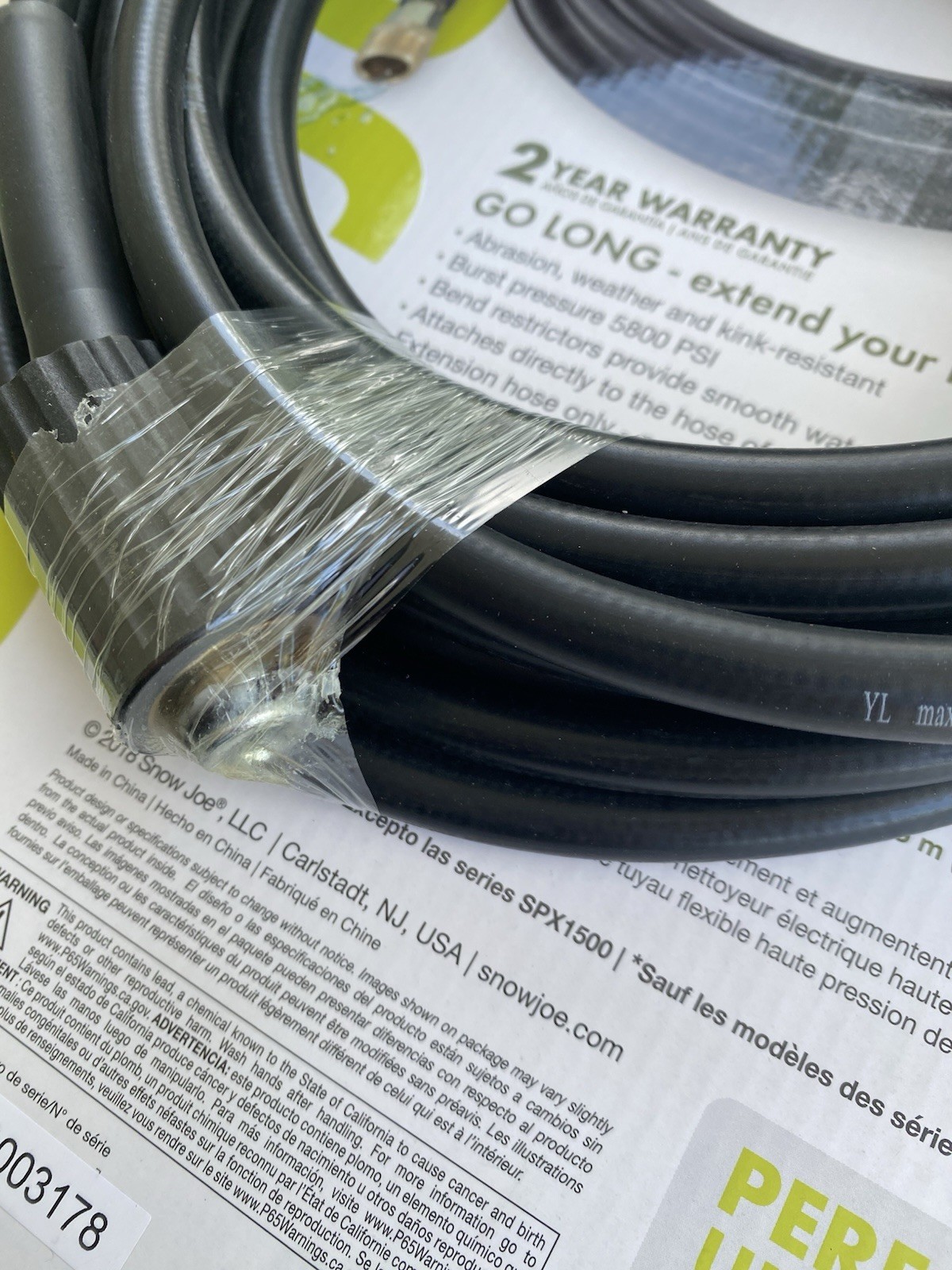 Sun Joe 25′ Pressure Washer Hose Extension 25 Ft Medium Duty SPX-25H OEM Genuine