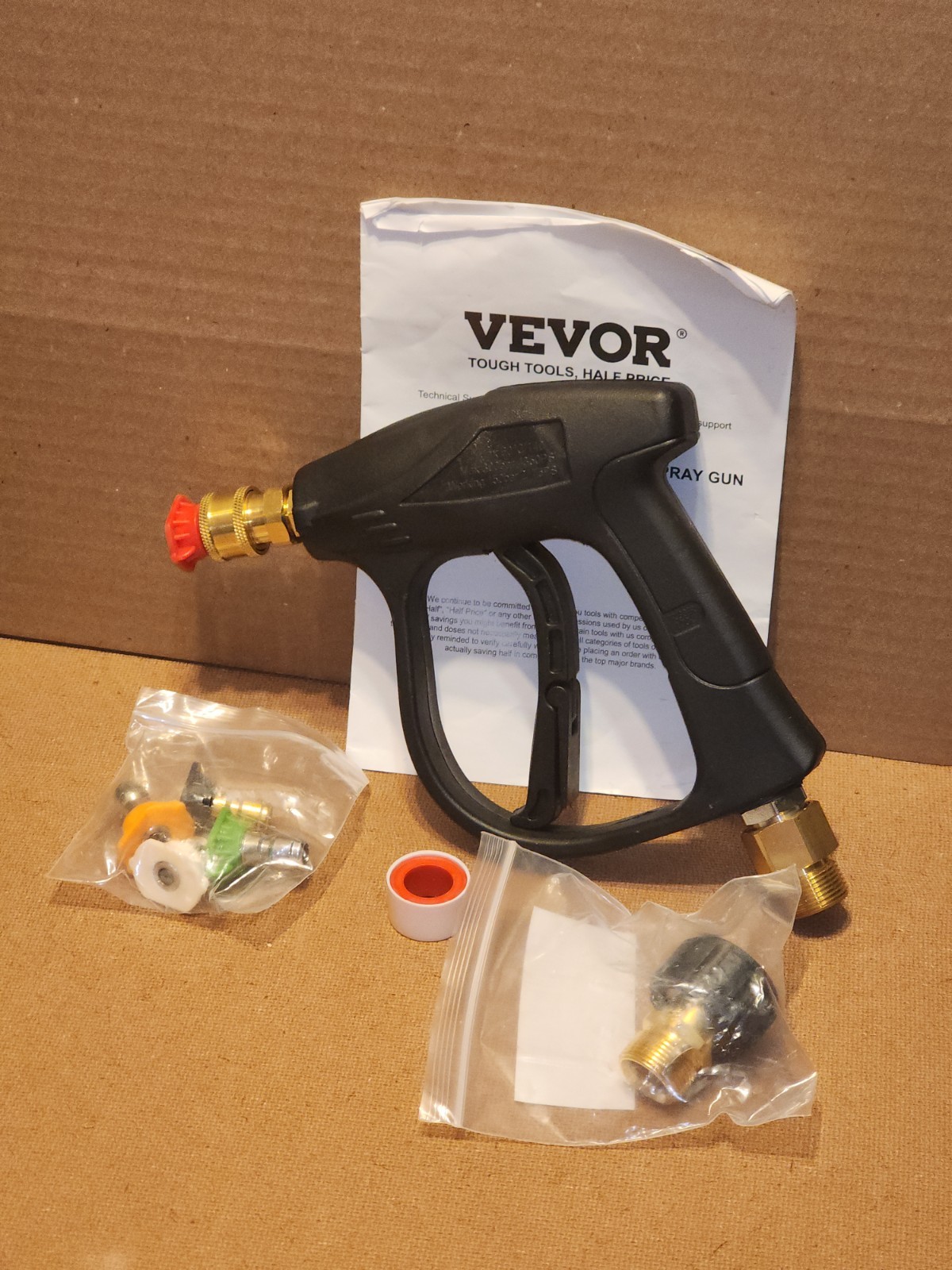 VEVOR Pressure Washer Trigger Spray Gun Model TSG3000 + PC10 Adapter 5000 PSI