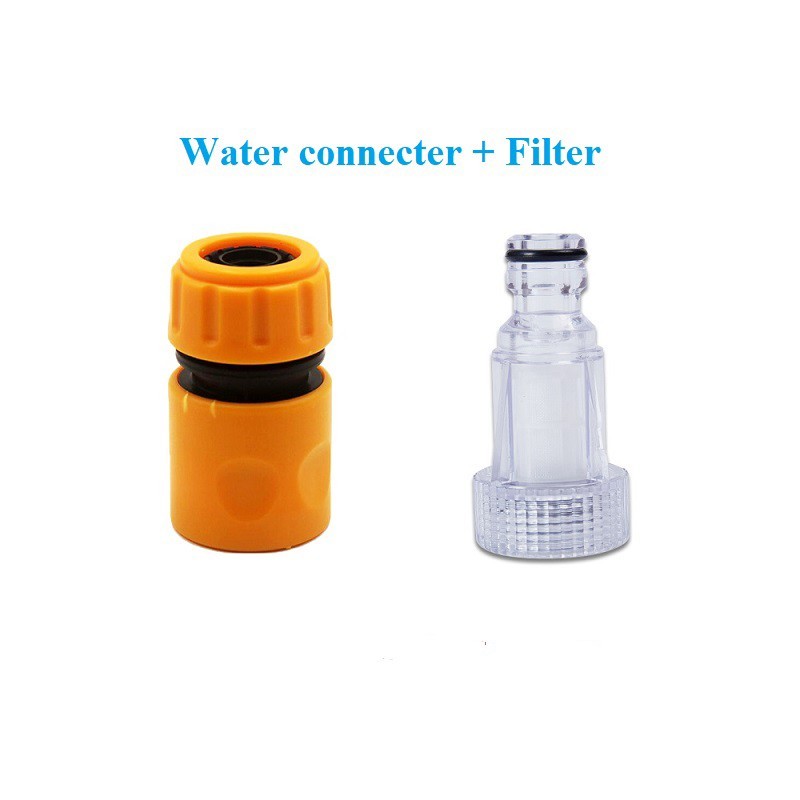Car Washer Adapter Pressure Washer Water Connector Filter Set Hose Pipe Fitting