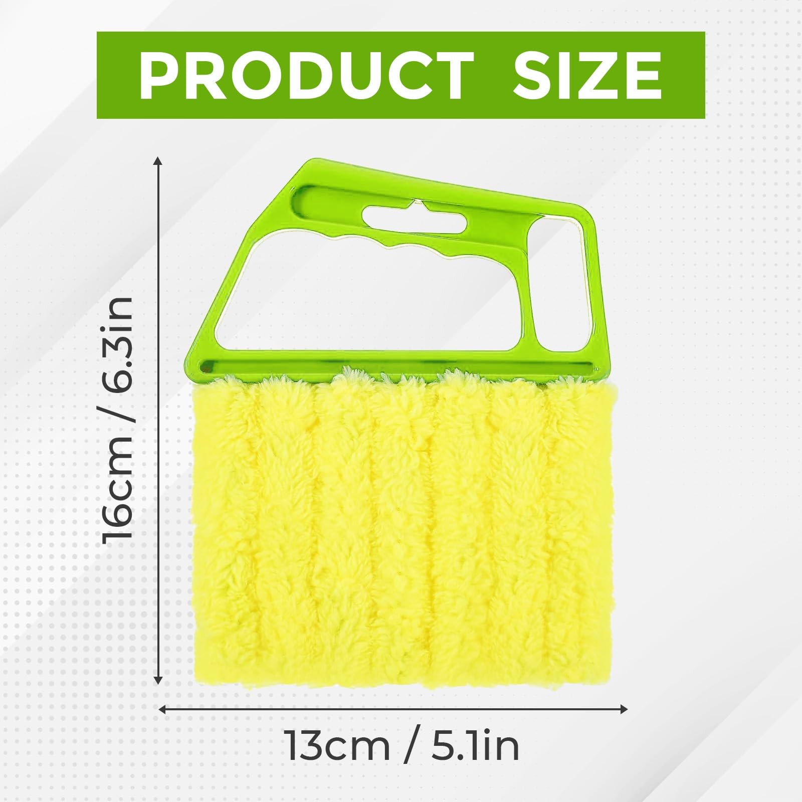 ZDSLASHES 2-Pack Microfiber Blind Cleaner Tools – 7-Finger Washable Green
