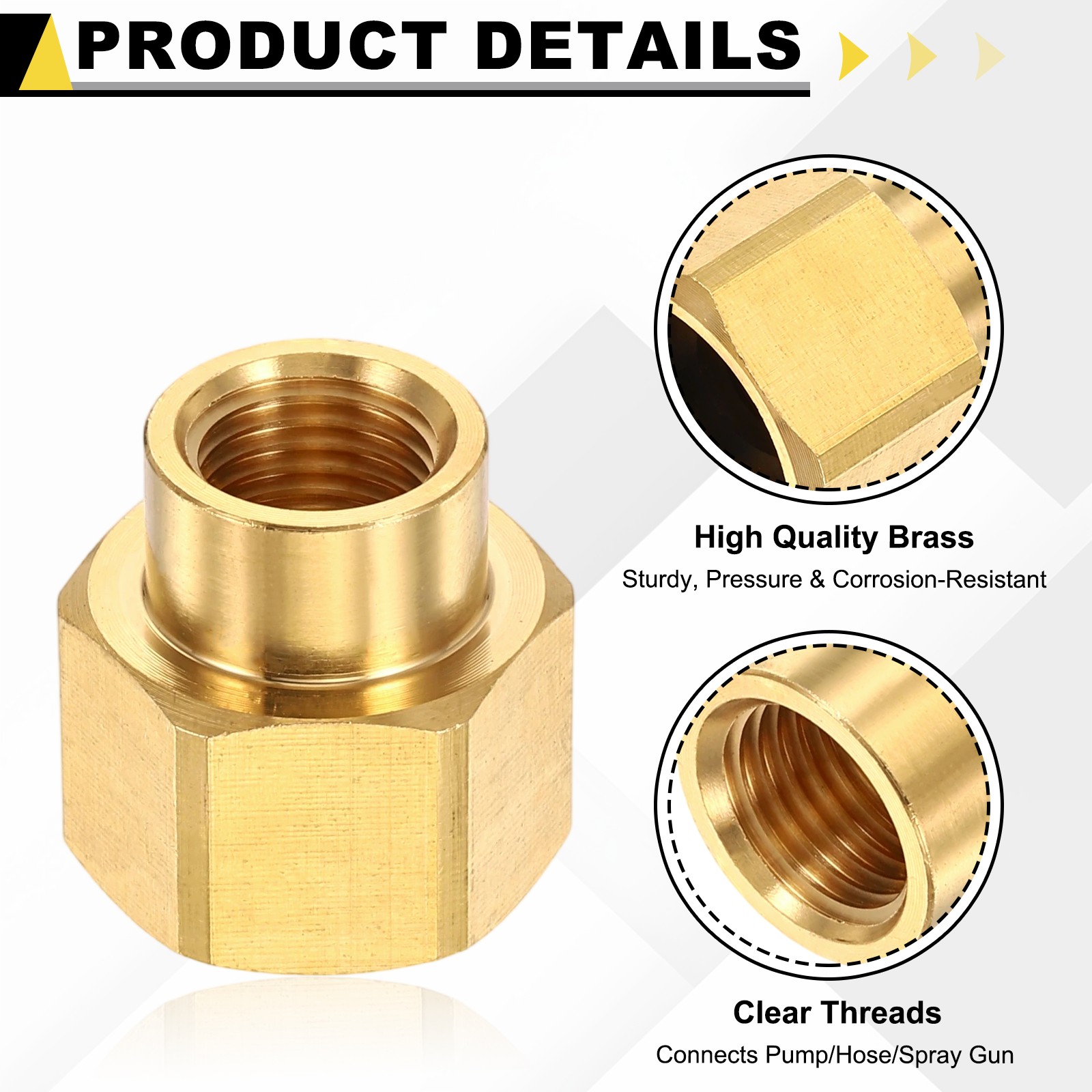 2x M14 Female to M22 Female Pressure Washer Adapter QUICK CONNECT Fitting w Tape