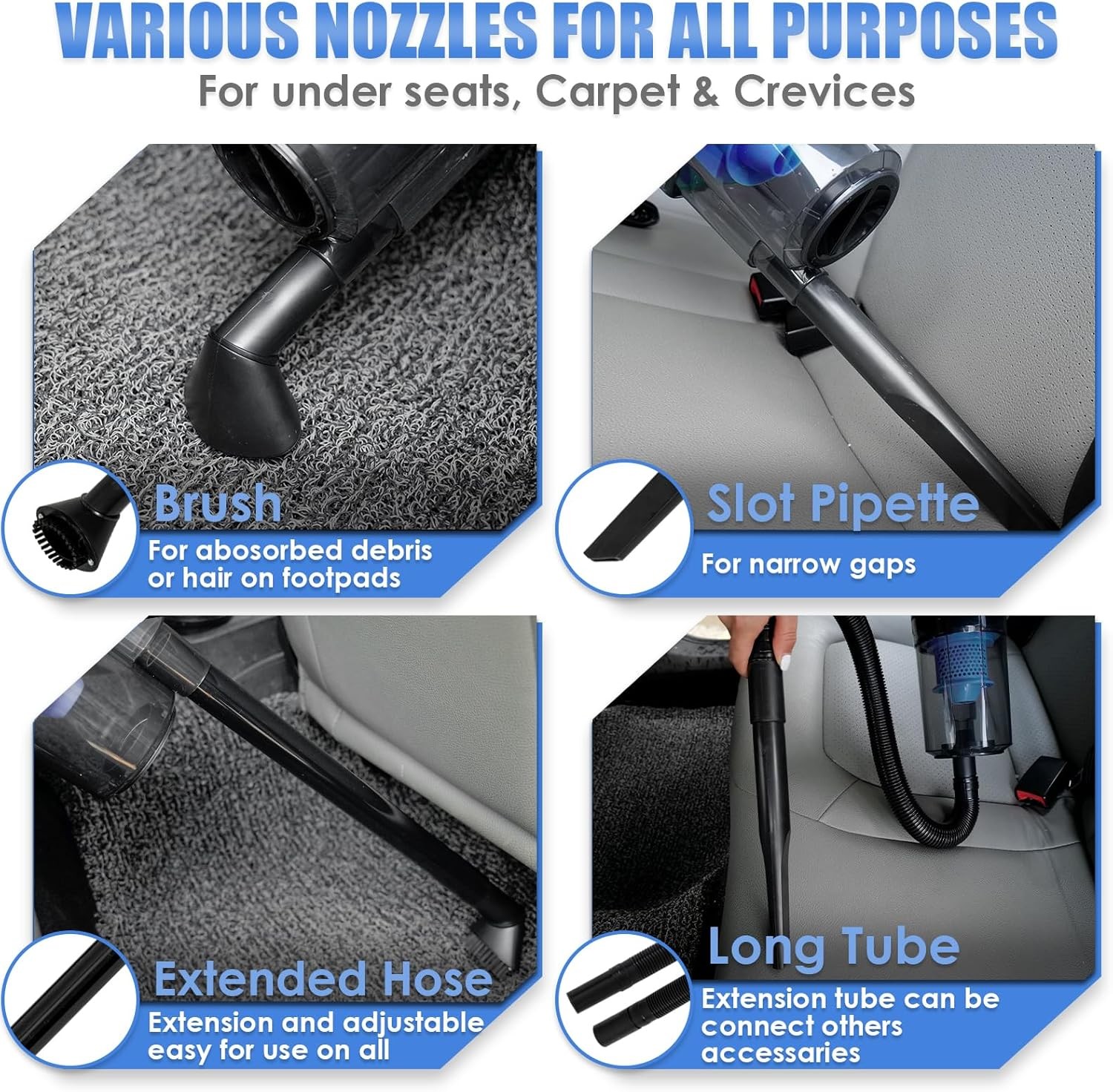 Viewsun Car Cleaning Kit, Interior Detailing Kit with High Power…
