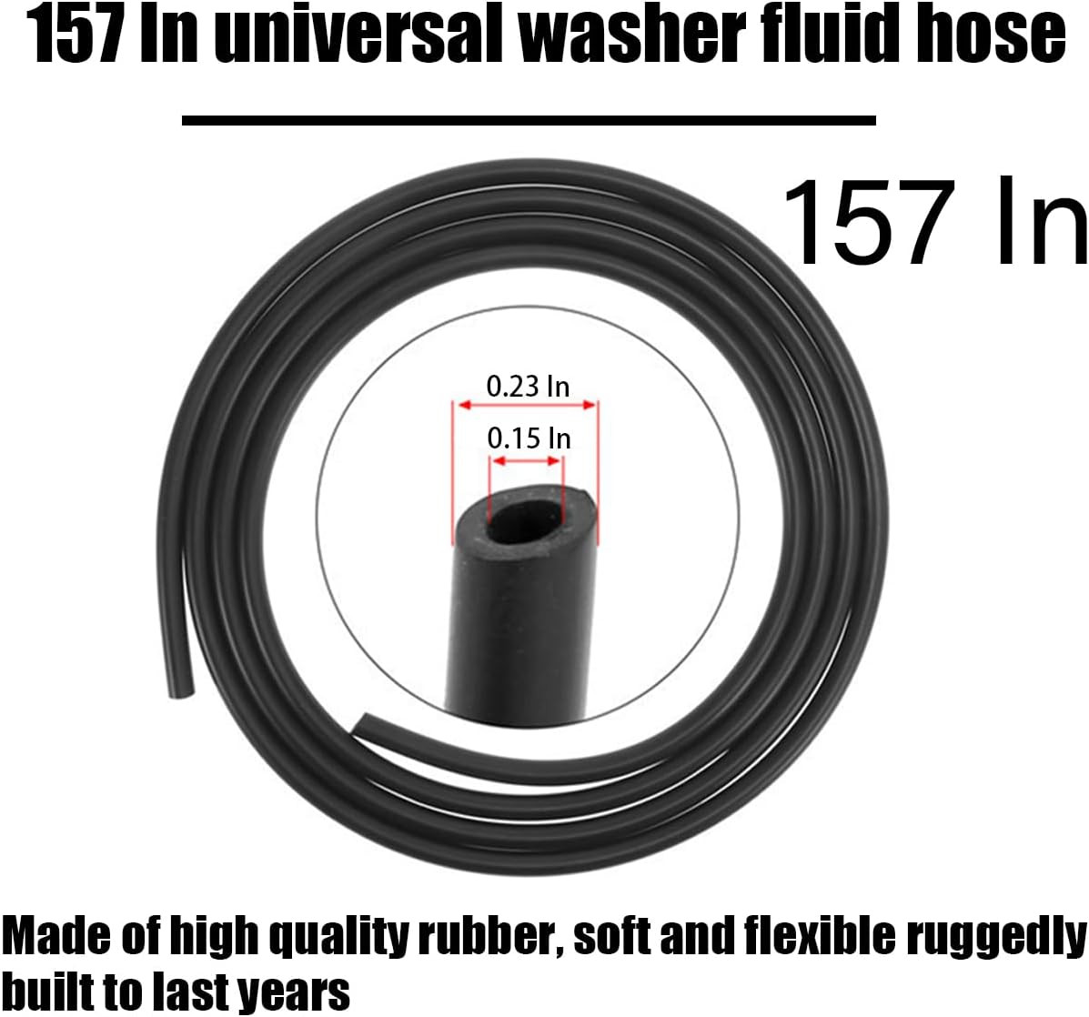 Windshield Washer Hose Kit 4 Meter Wash Fluid Tubing with 12 Pcs Hose Connectors