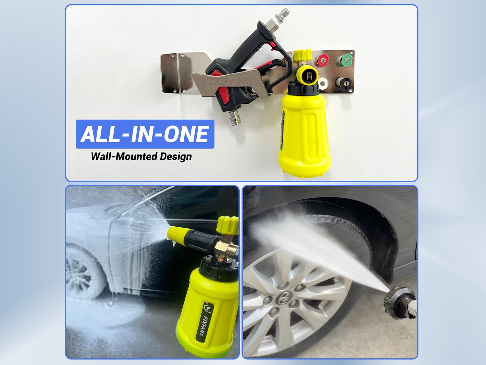 Pressure Washer Gun Holder, Power Washer Snow Foam Lance Holder Tool Organize…