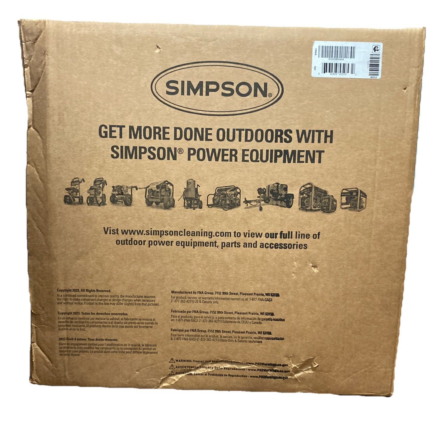 NEW SIMPSON 3,100 PSI 2.3 GPM MegaShot Residential Gas Pressure Washer MS61217