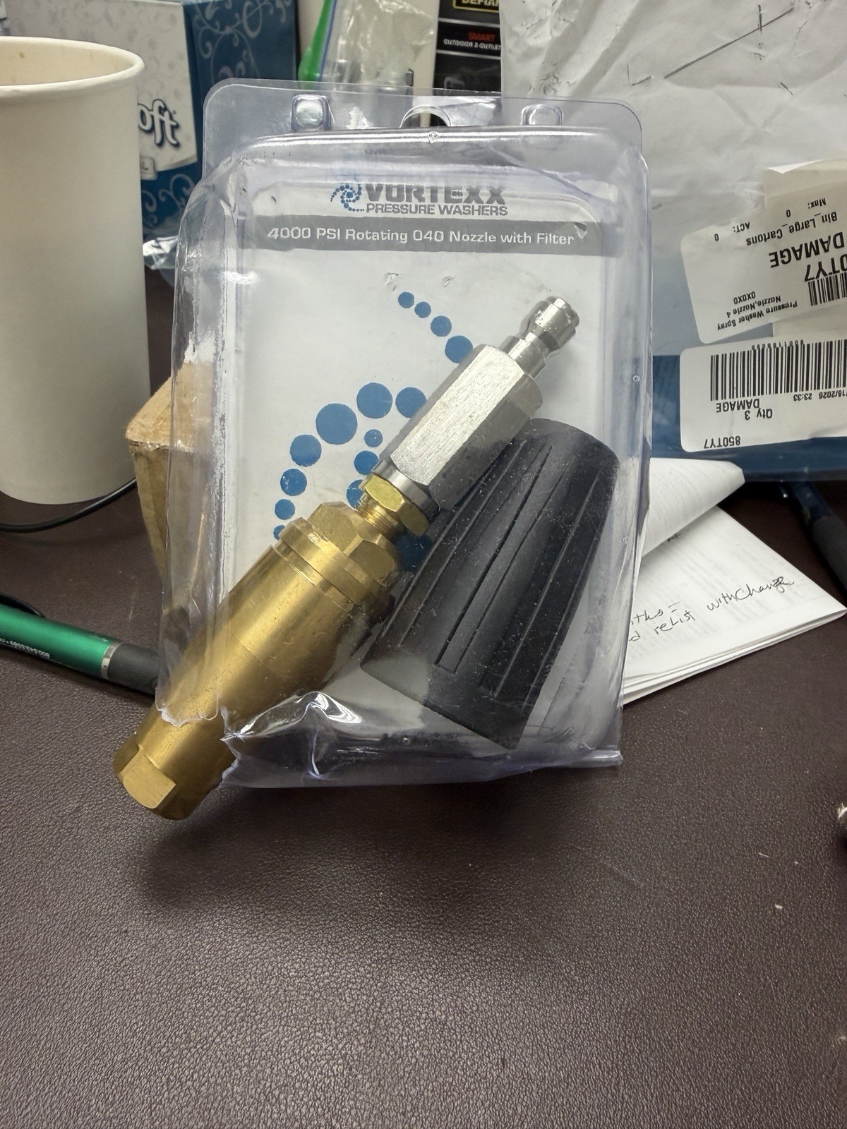 VORTEXX 850TY7: Pressure Washer Spray Nozzle 4 Nozzle Size 4,000PSI 5 GPM Rotary