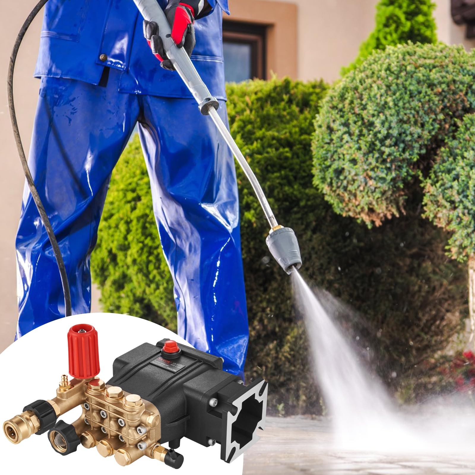 Triplex Pressure Washer Pump 3 300 PSI 3 0 GPM 3 4 Inch Shaft Replacement Power