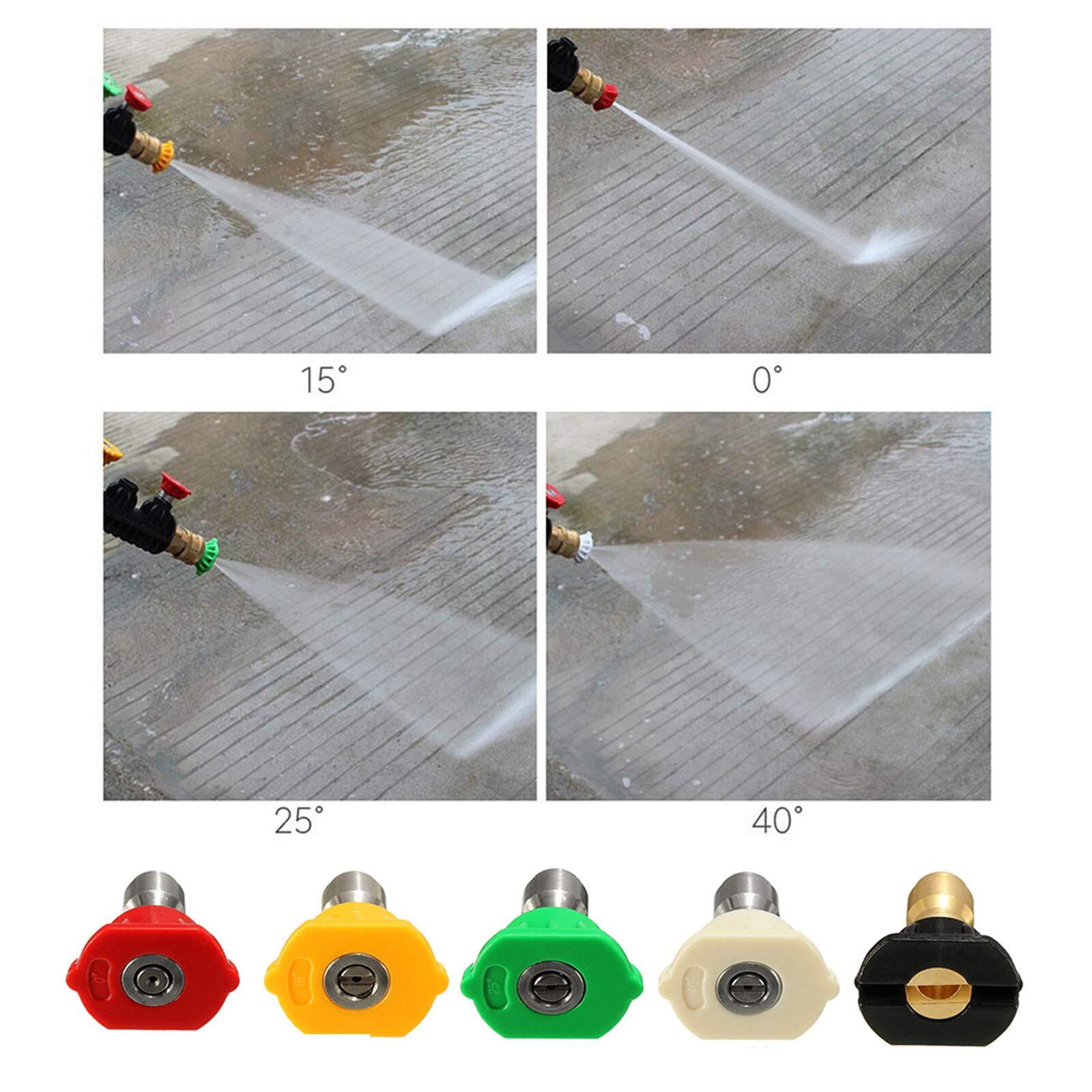 Power Pressure Washer Tips 5-piece Nozzle Set Quick Connect 4,500 PSI / 2.5 GPM