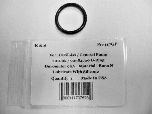1 Devilbiss / General Pump 701002 / 90384700 O-Rings / R&S 117GP-1 / NBR Mat.
