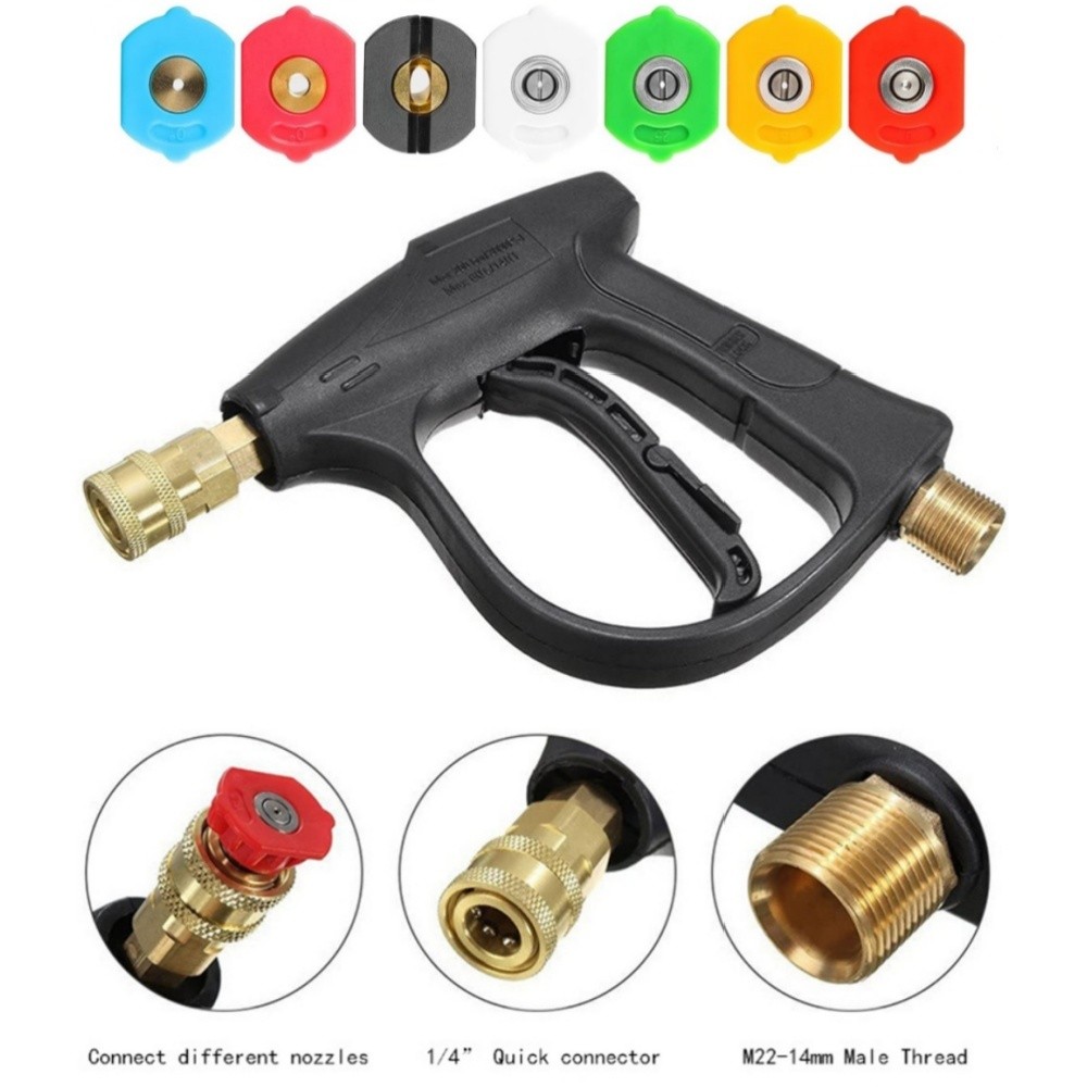 High Pressure 5800PSI Car Power Washer Gun Spray Wand Lance Nozzle and Hose Kit