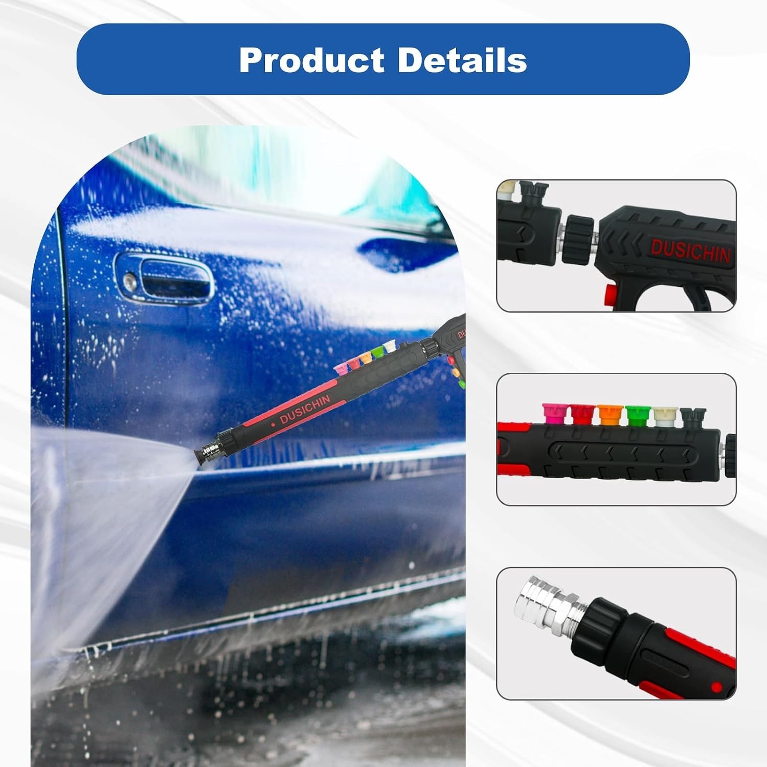 Versatile 36-Inch Pressure Washer Lance – 3000 PSI with Quick Connect Nozzles