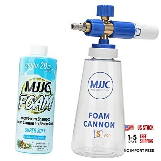 Foam Cannon S V3.0 (Thicker Snow V3.0 (1/4″ Quick Connector) + SOAP (20 fl oz)