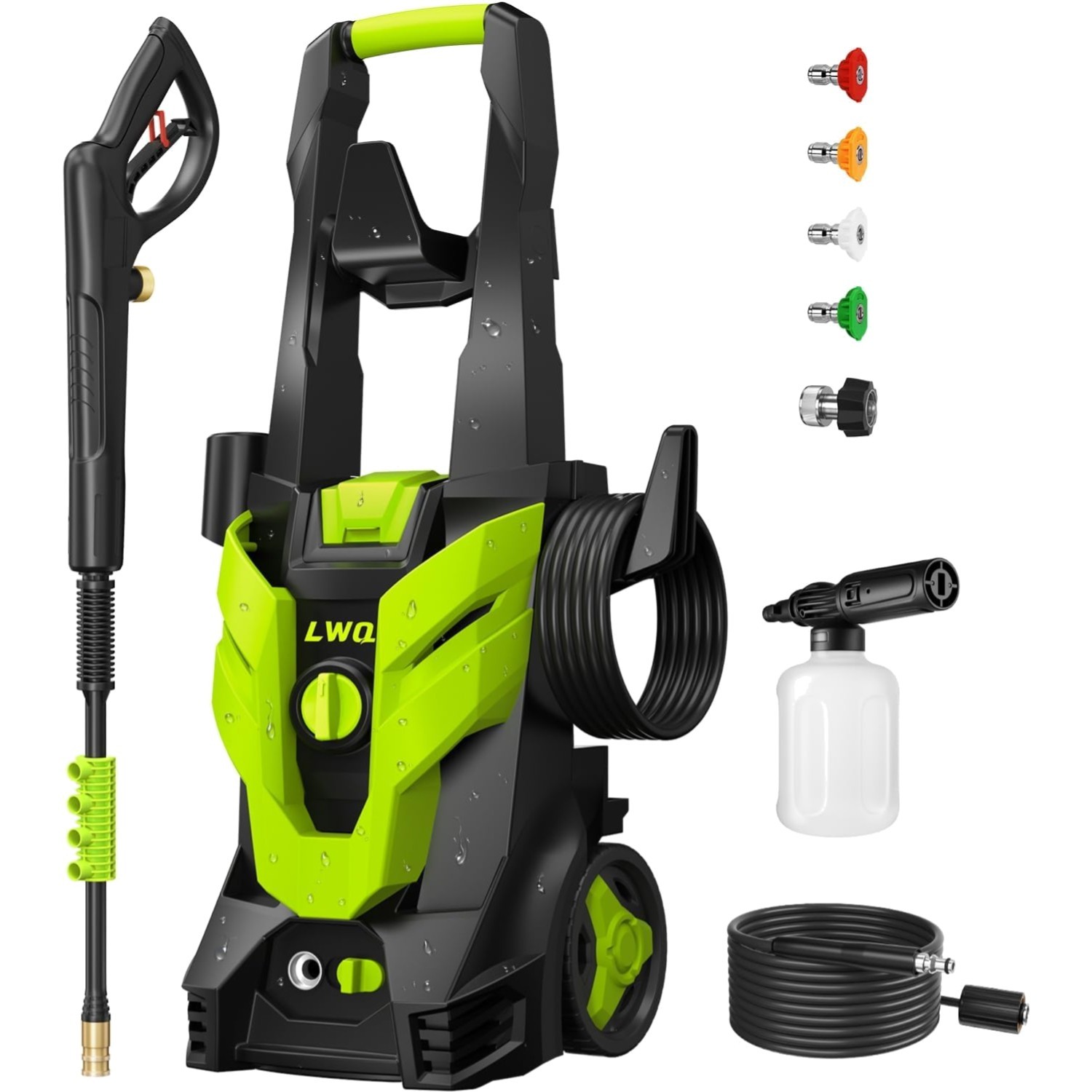 Pressure Washer Power Washer 4 Nozzles Foam Cannon for Car Fence Driveway