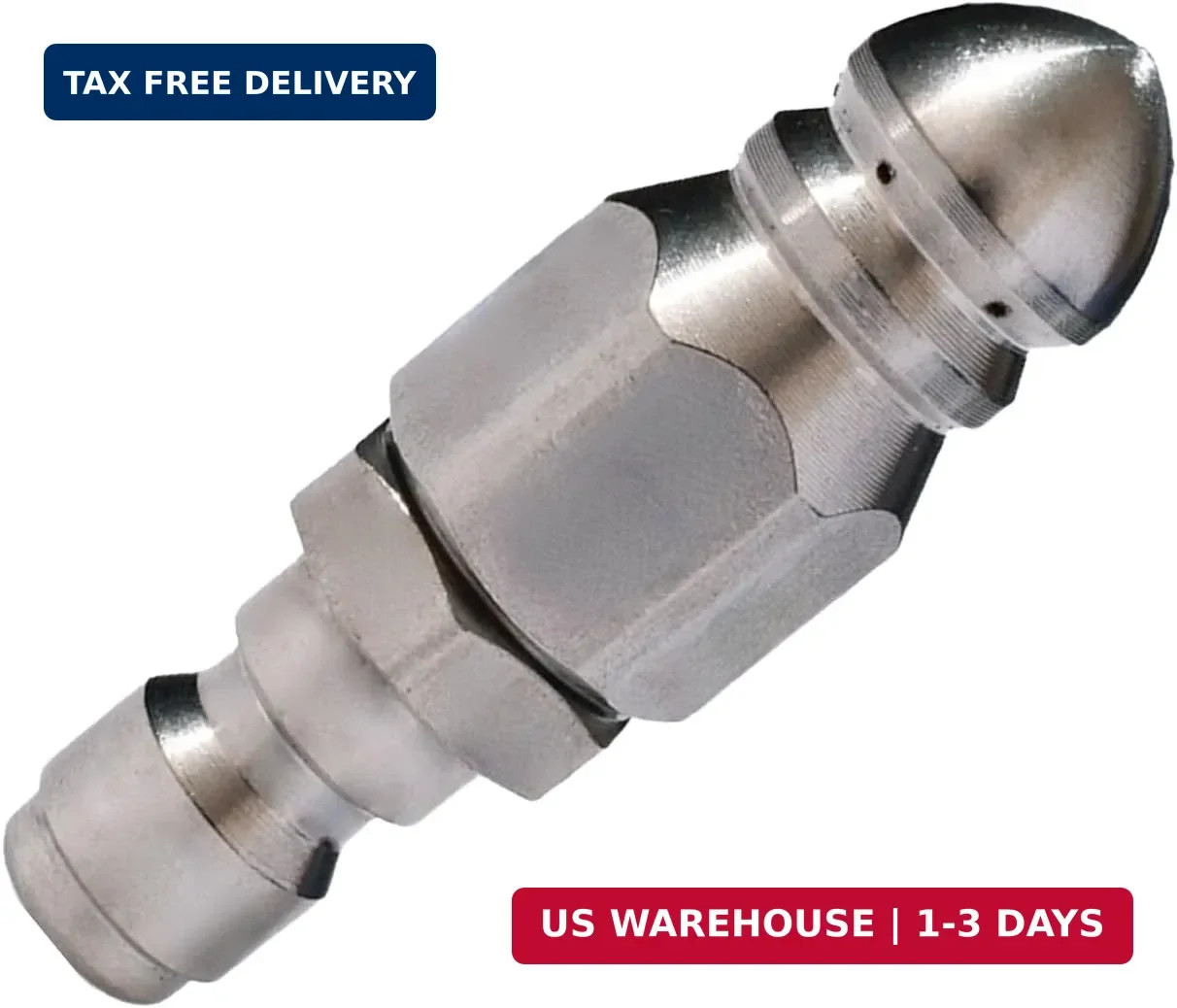 Pressure Washer Pressure Drain Jetter Hose Nozzle,1/4” Quickly Connector Sewer