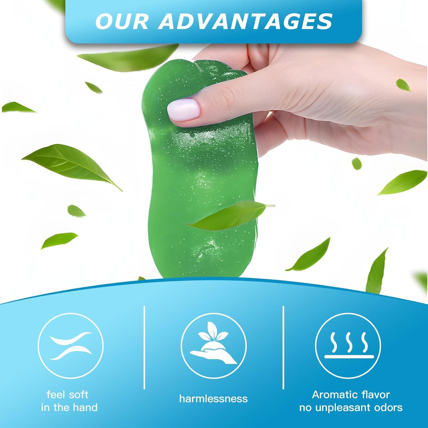 MysticHome for Car Cleaning Gel 160g,Reusable Putty 5.0 OZ, Green