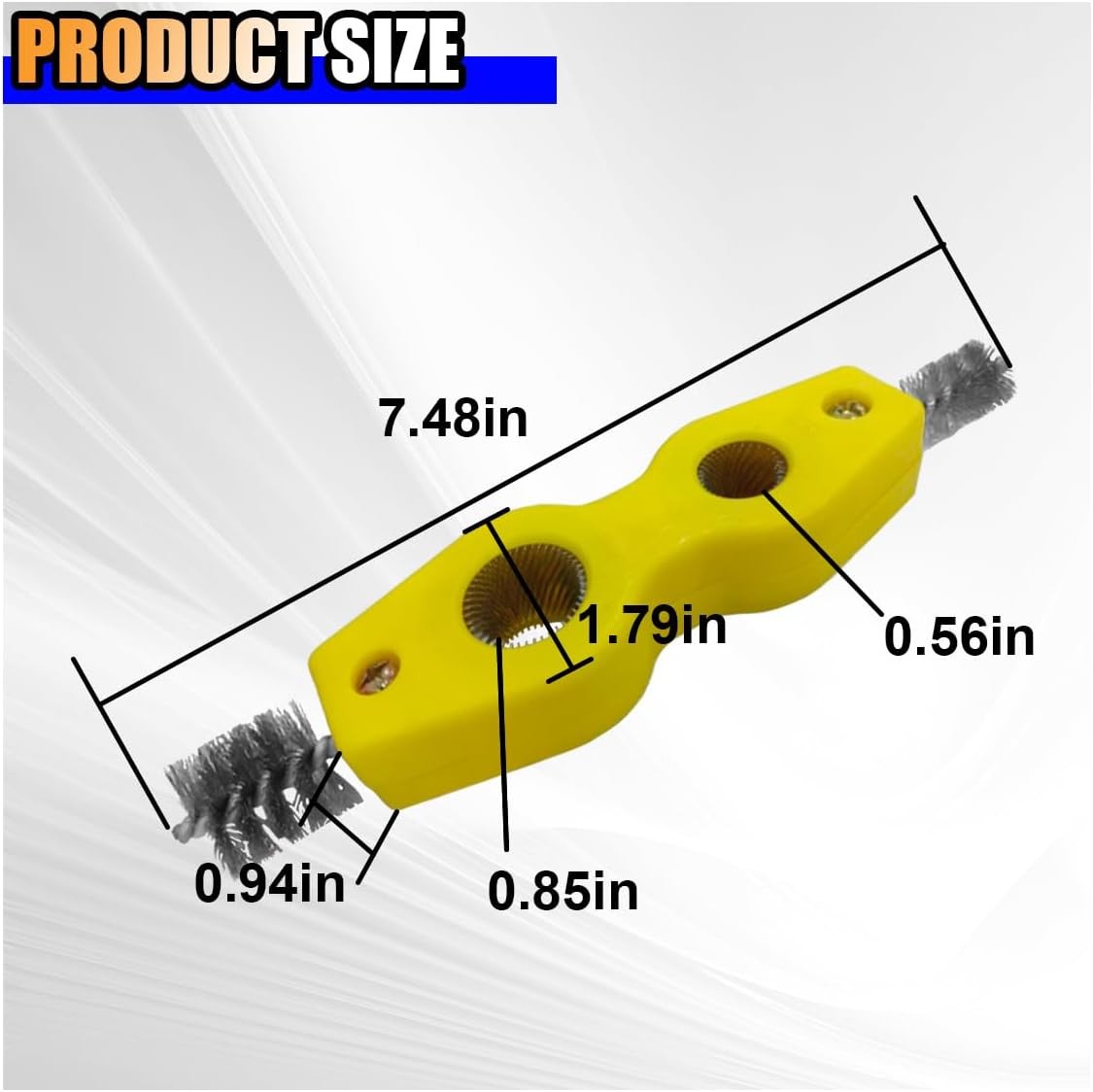 4 in 1 Car Battery Terminal Cleaner, Post 1PC, Yellow