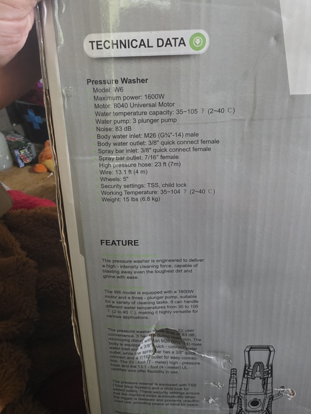 1600 Pressure Washer S040. Heavy Duty Brand New. NIB