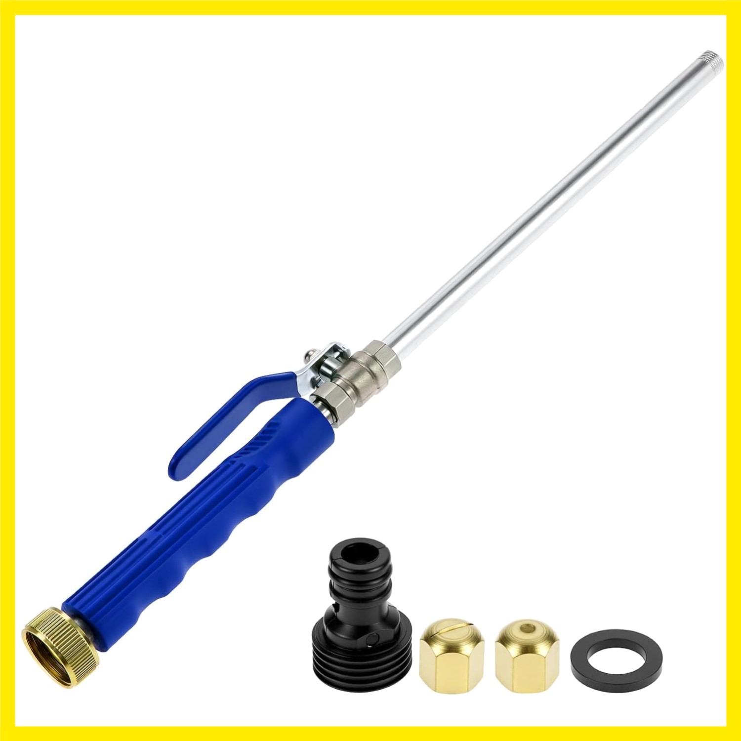 High Pressure Power Washer Wand, Water Hose Nozzle with 2 Spray Tips, Adjusta…