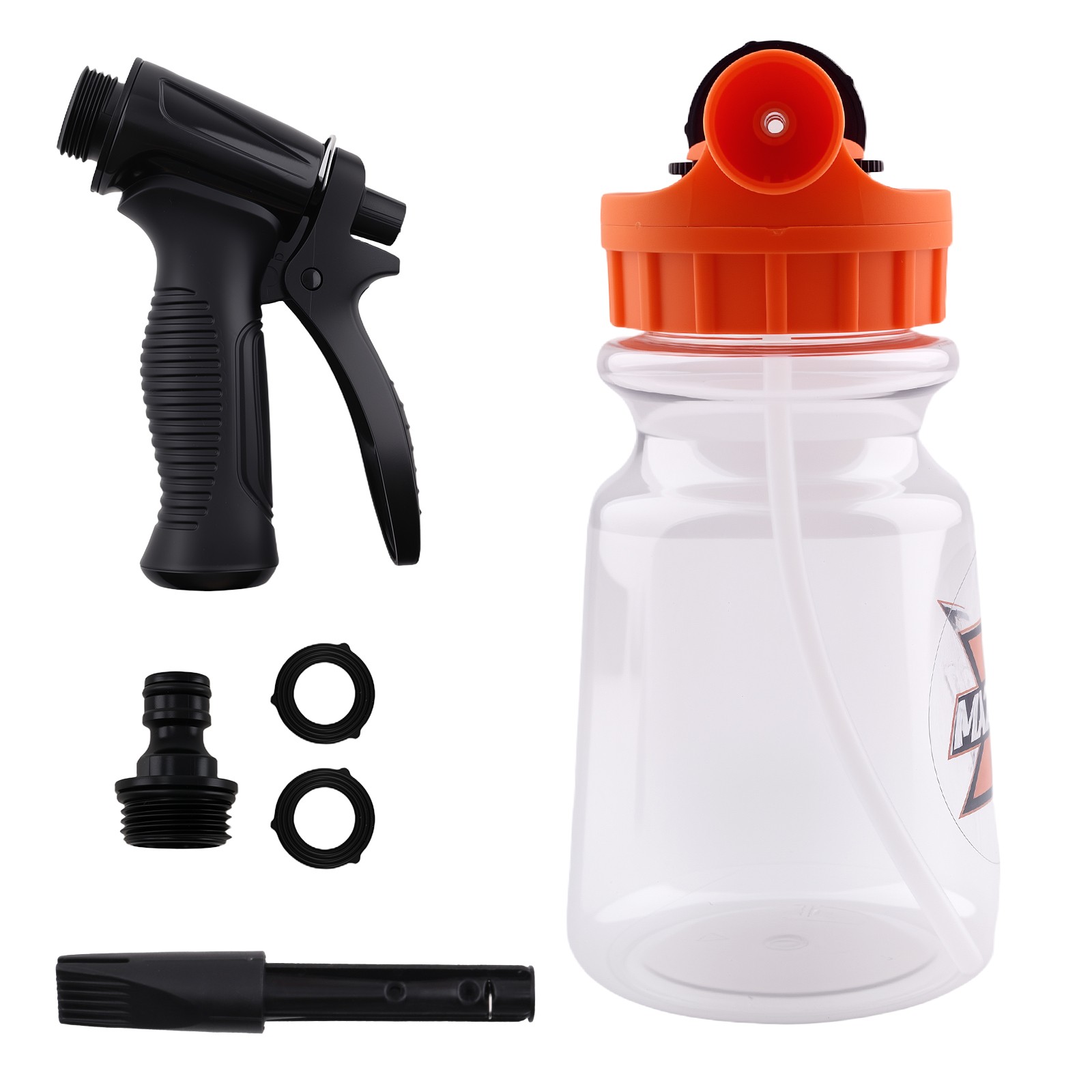 1L Foam Cannon for Car Wash Snow Foam Lance Plastic 3/4′ Thread 6-10 Bar