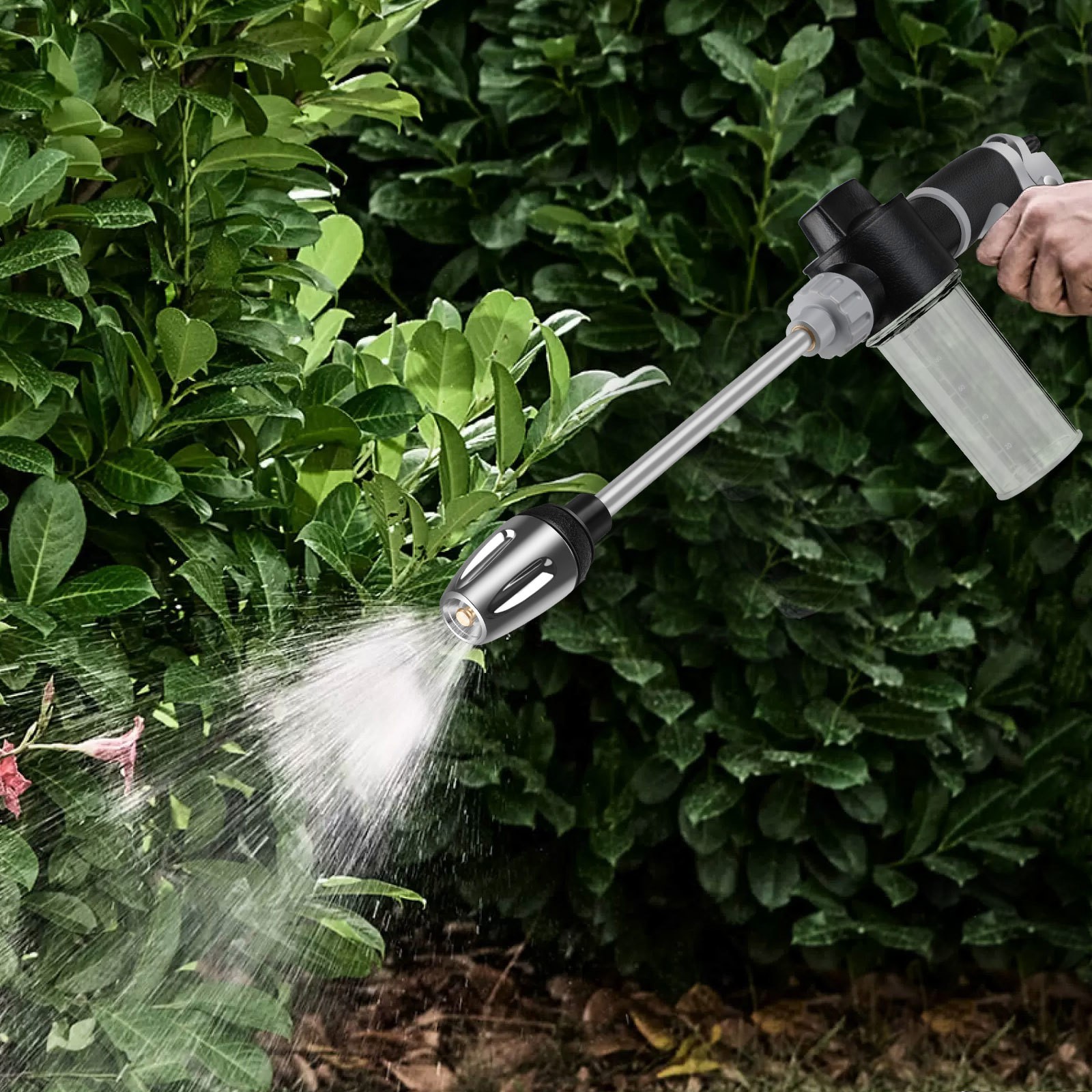 High Pressure 3 Water Spray Gun Nozzle Garden Hose Pipe Lawn Car Washing Metal