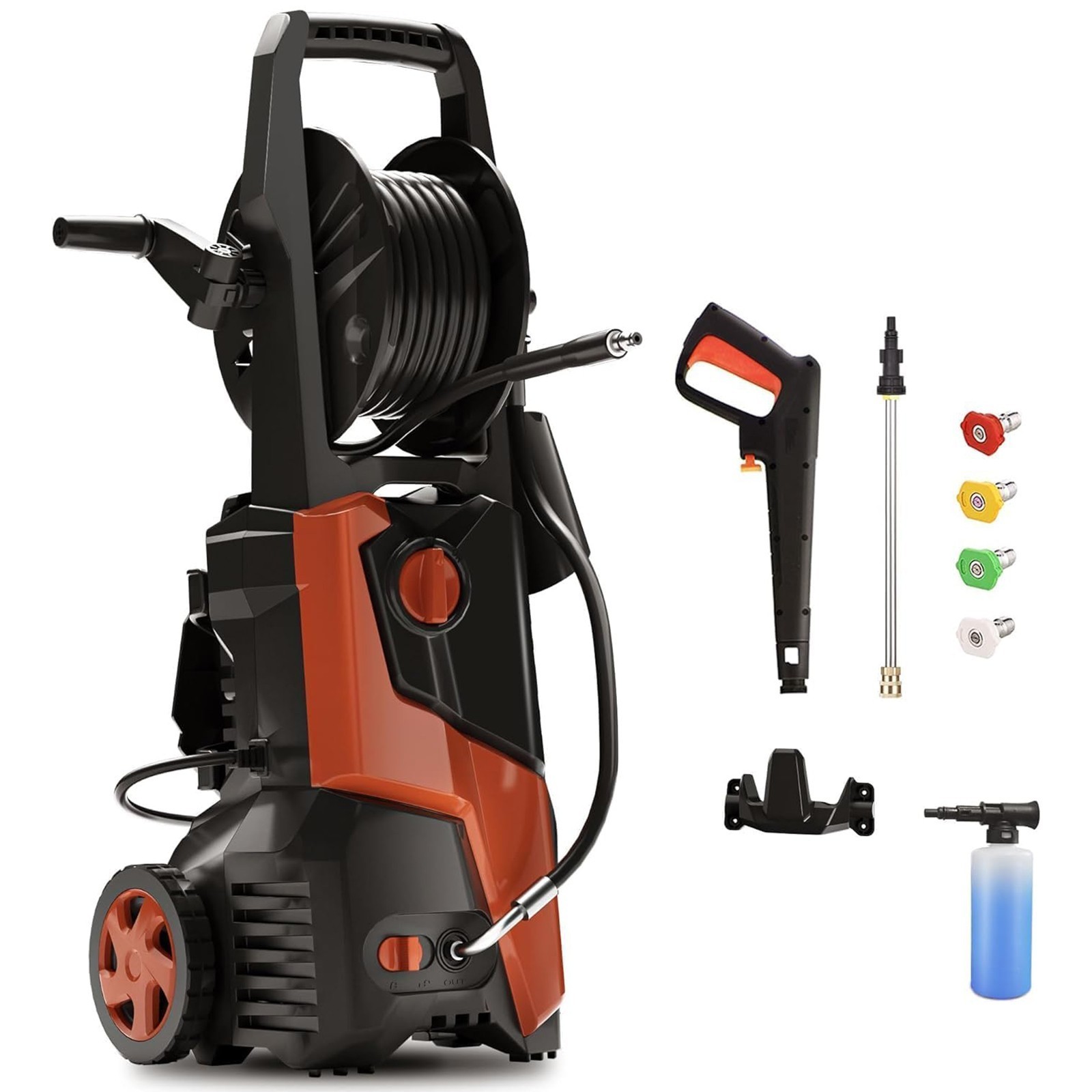 Pressure Washer 4200PSI 2.5GPM, Extension Hose Reel, Foam Cannon, for Outdoor