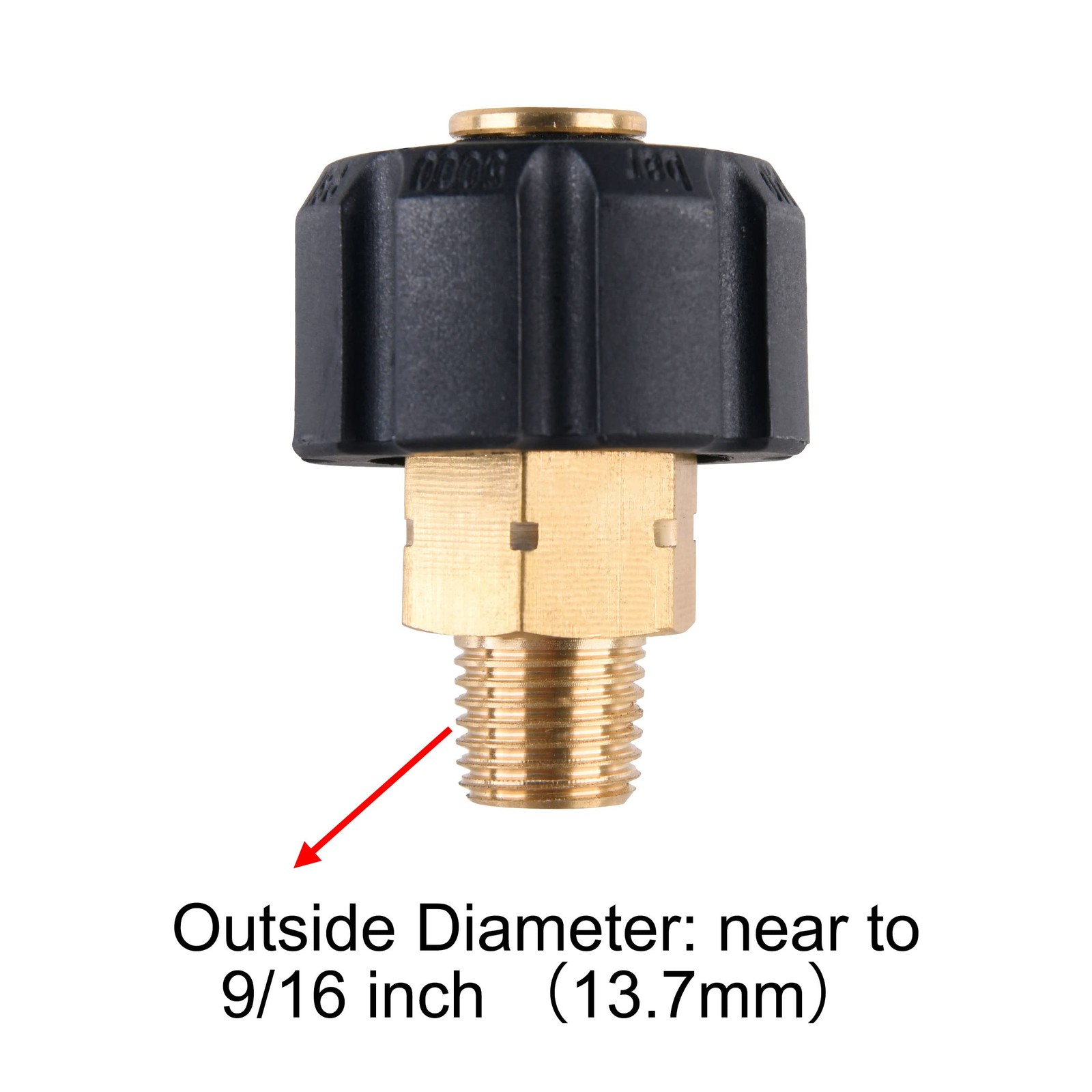 Pressure Washer Adapter, Female Metric M22 to 1/4 Inch Male NPT Fitting, 5000…