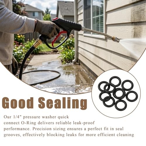 1/4″ Quick Coupler O-Rings for Power Pressure Washer, Compatible with M22 10