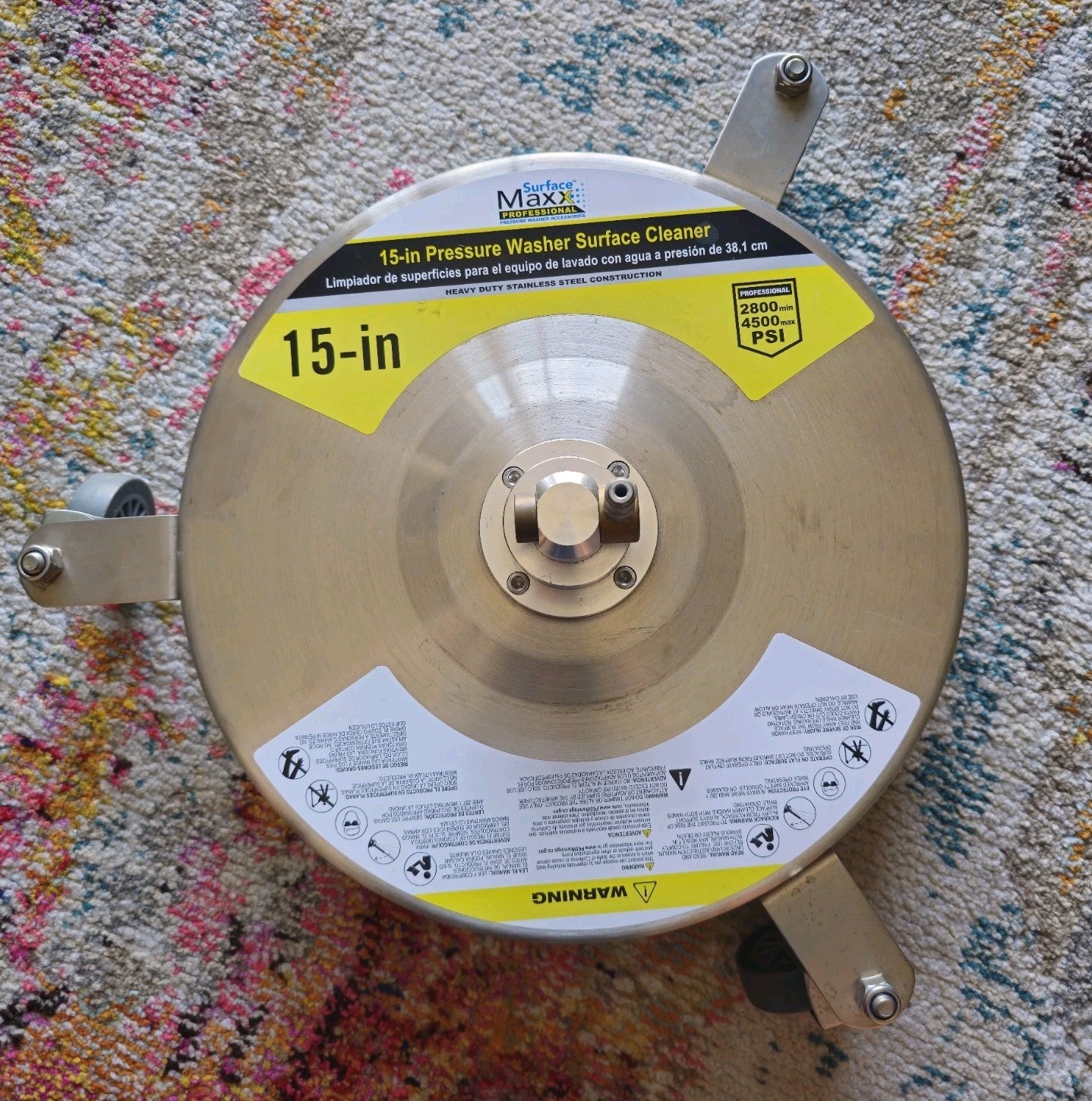 Surface Maxx Professional 15″ Rotating Surface Cleaner For Pressure Washer 38.1