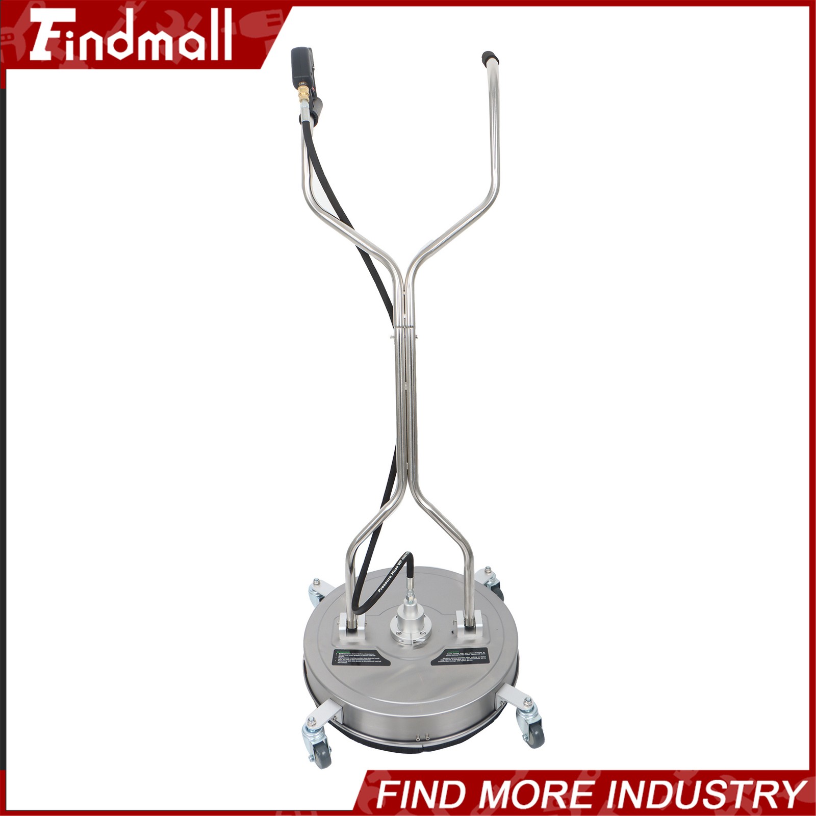 Findmall 20″ Pressure Washer Surface Cleaner w/ Handles & Wheels Quick Connect