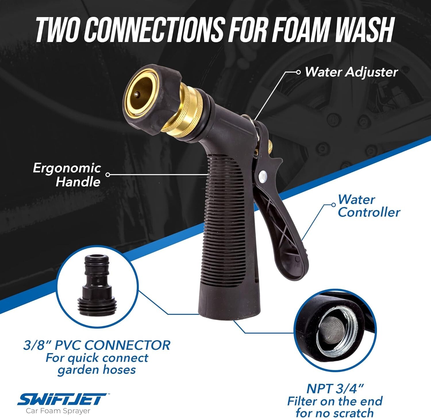 Ultimate Foam Cannon for Fun and Safe Car Washing – Hose Attachment Included