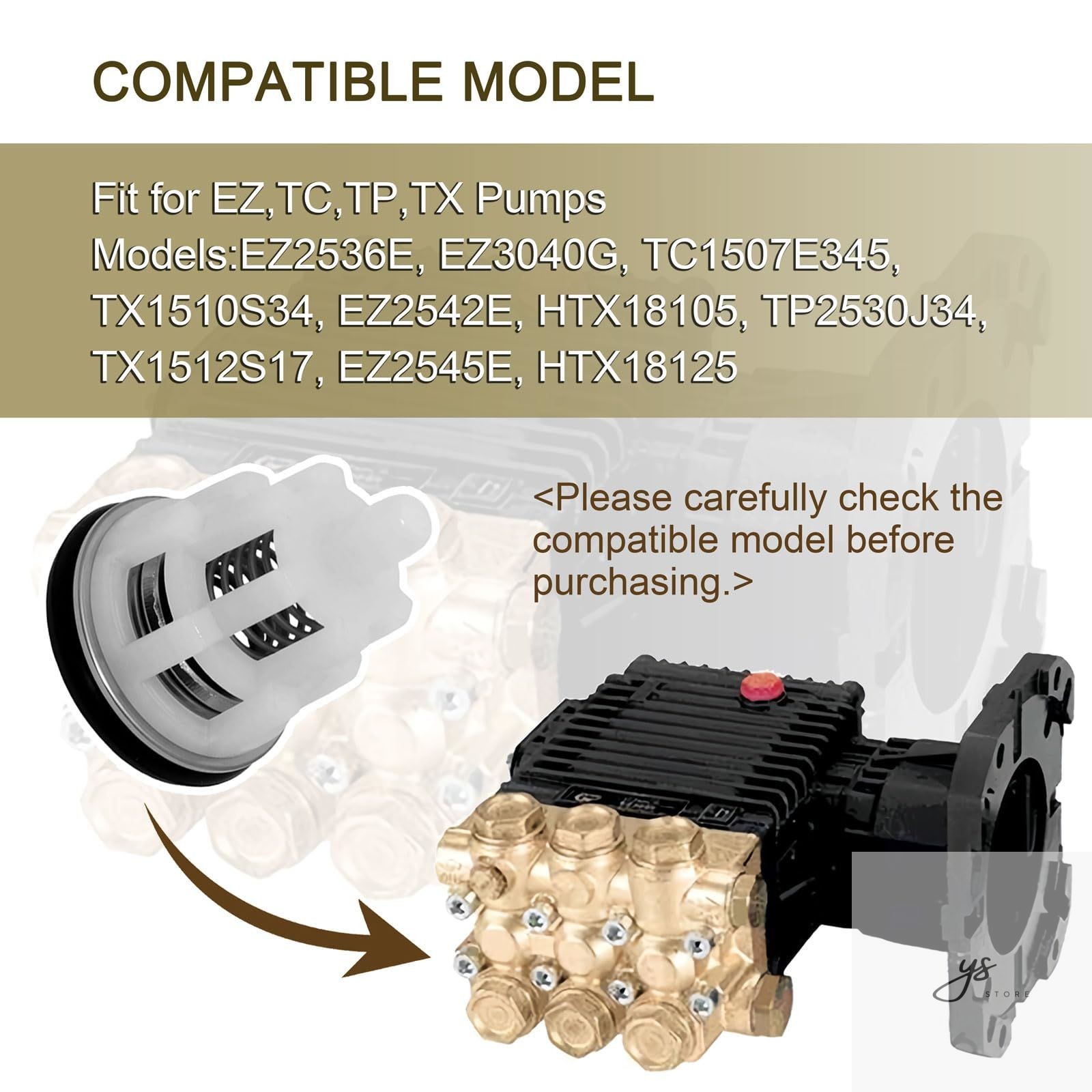6 Pack Pressure Washer Pumps Check Valves Compatible With EZ,TC,TP,TX Washer