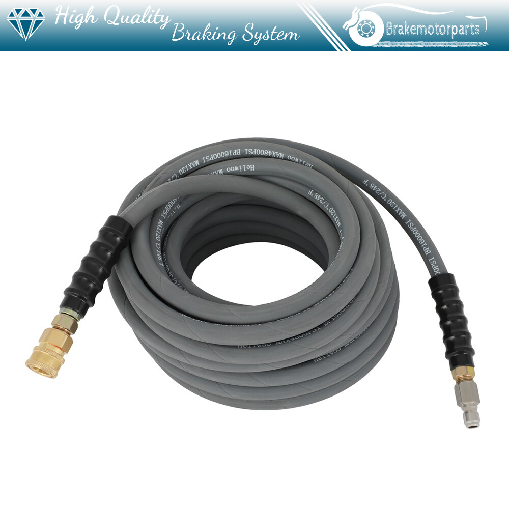 50′ Pressure Washer Hose Non-Marking – 4000PSI 50ft Length Gray With Couplers