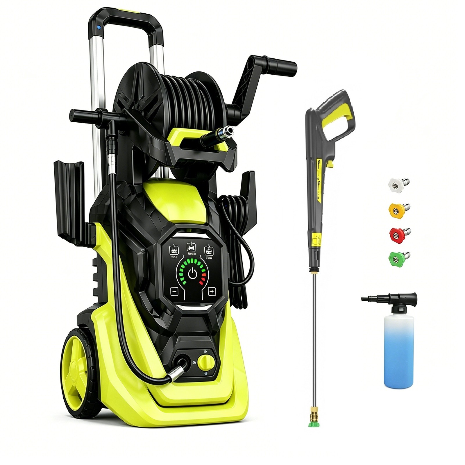 Pressure Washer 4500PSI 3.0GPM, 15-Level Touchscreen, 4 Nozzles, for Driveway