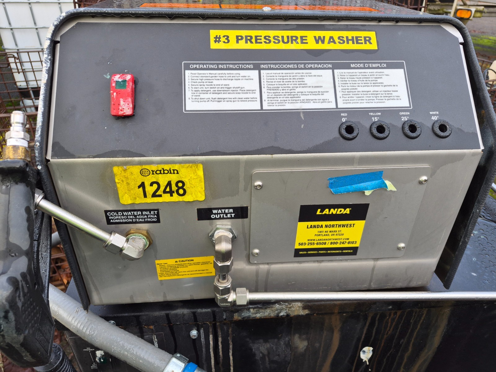 LANDA Heated Pressure Washer Model No. EHW4-30024F, 3000PSI, Max Temp 120F