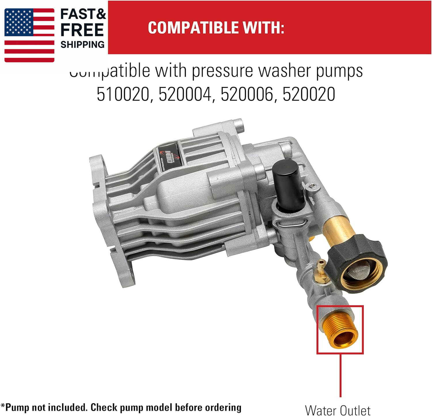 Cleaning 7110264 Water Oulet Fitting for OEM Technologies Axial Cam Pressure Was