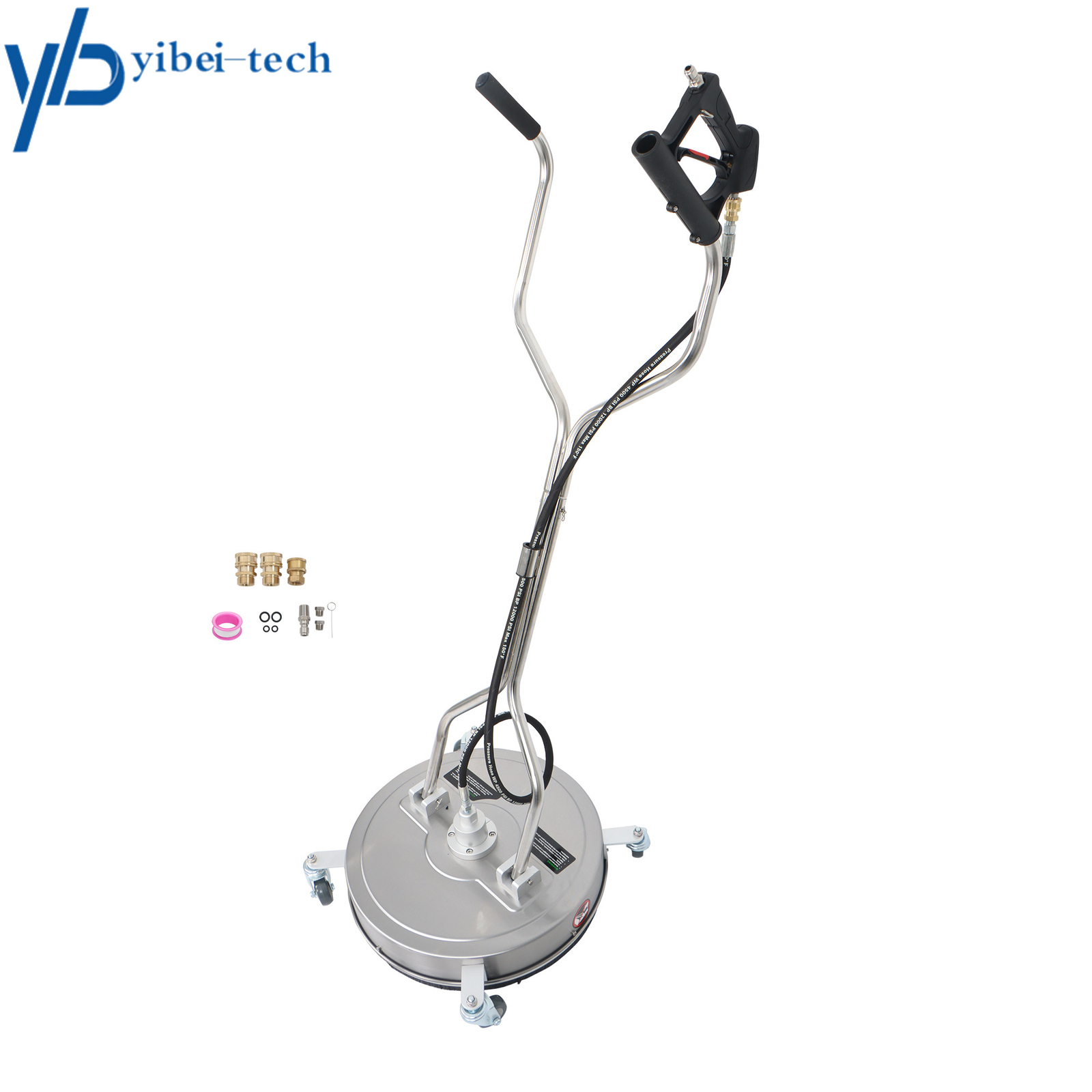 Pressure Washer Surface Cleaner w/ Handles & Wheels Quick Connect 6000 psi 20″
