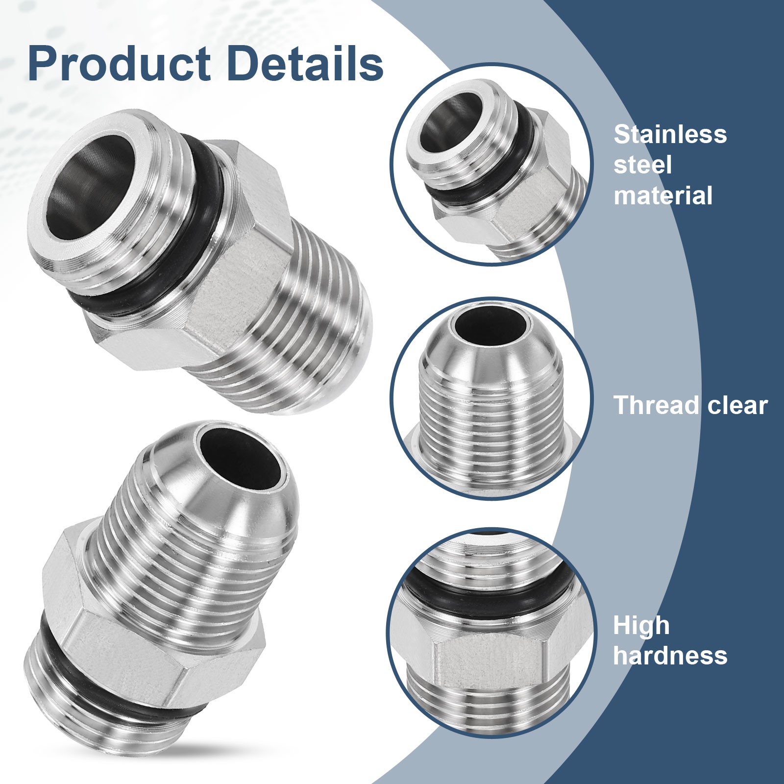2Pcs Pressure Washer Adapter G3/8″ M to G3/8″ M Pressure Washer Steel