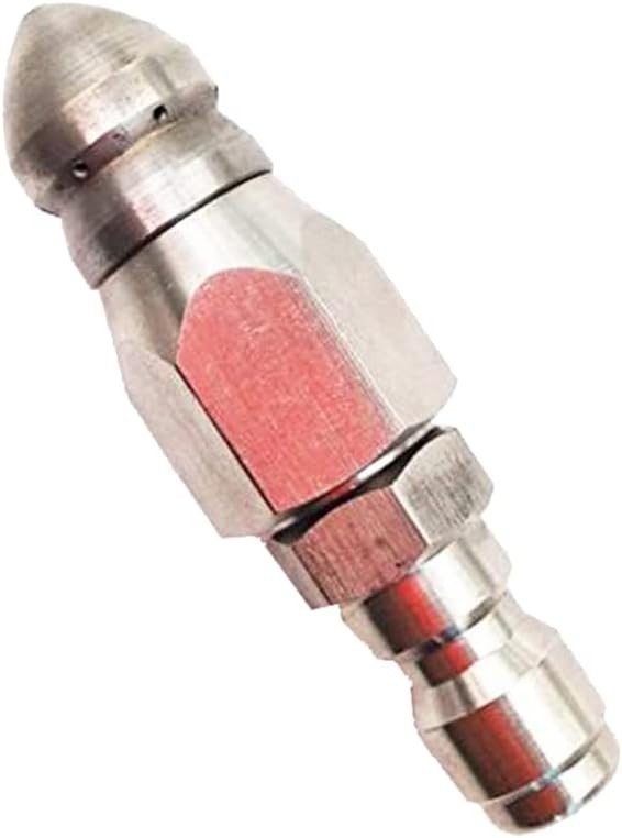 Sewer Jetter Nozzle,Stainless Steel,Pressure Washer Drain Jetter Hose Nozzle,…