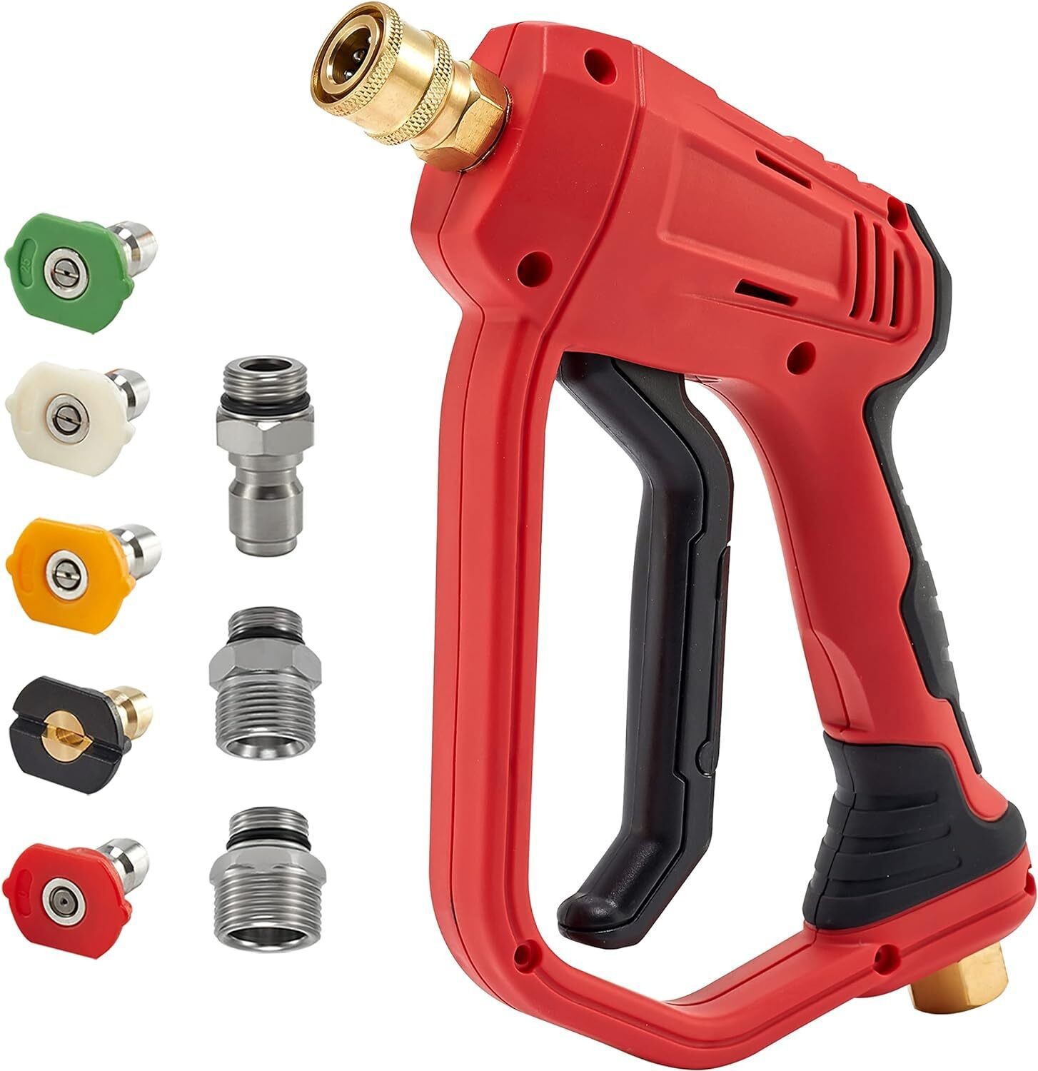 High Pressure 4000PSI Car Power Washer Gun Spray Wand Lance 5 Nozzle Tool 1/4″