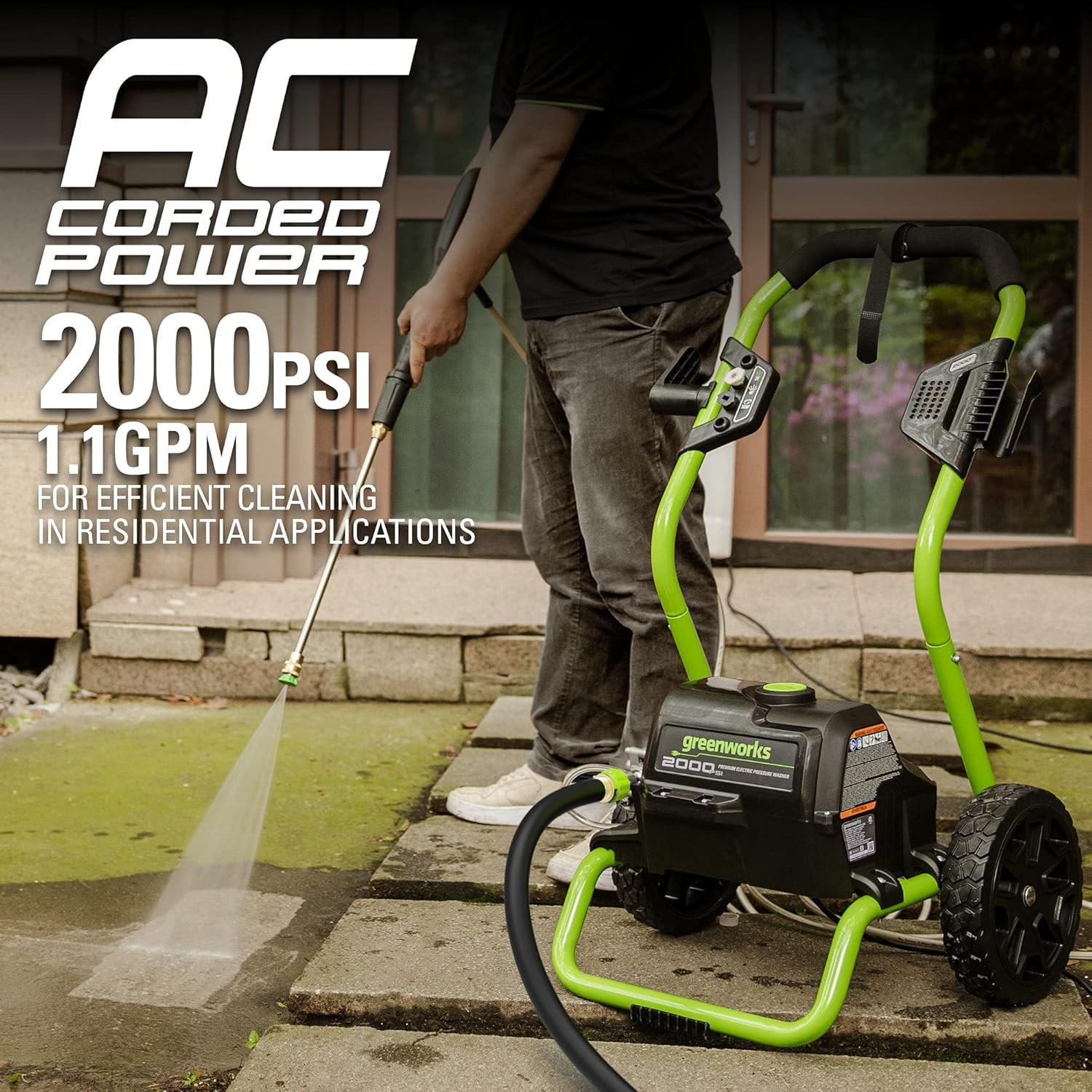 2000 Max PSI @ 1.1 GPM (13 Amp) Electric Pressure Washer GPW2000-1RG