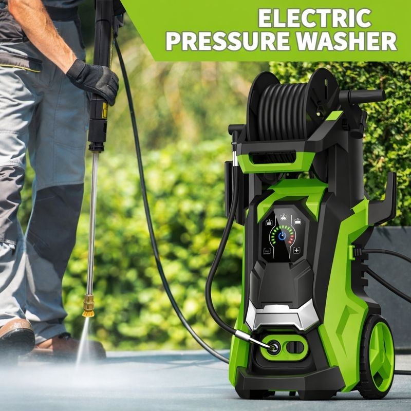 Electric Pressure Washer 5000PSI 2.65GPM, 15 Level Adjustable Touch Screen
