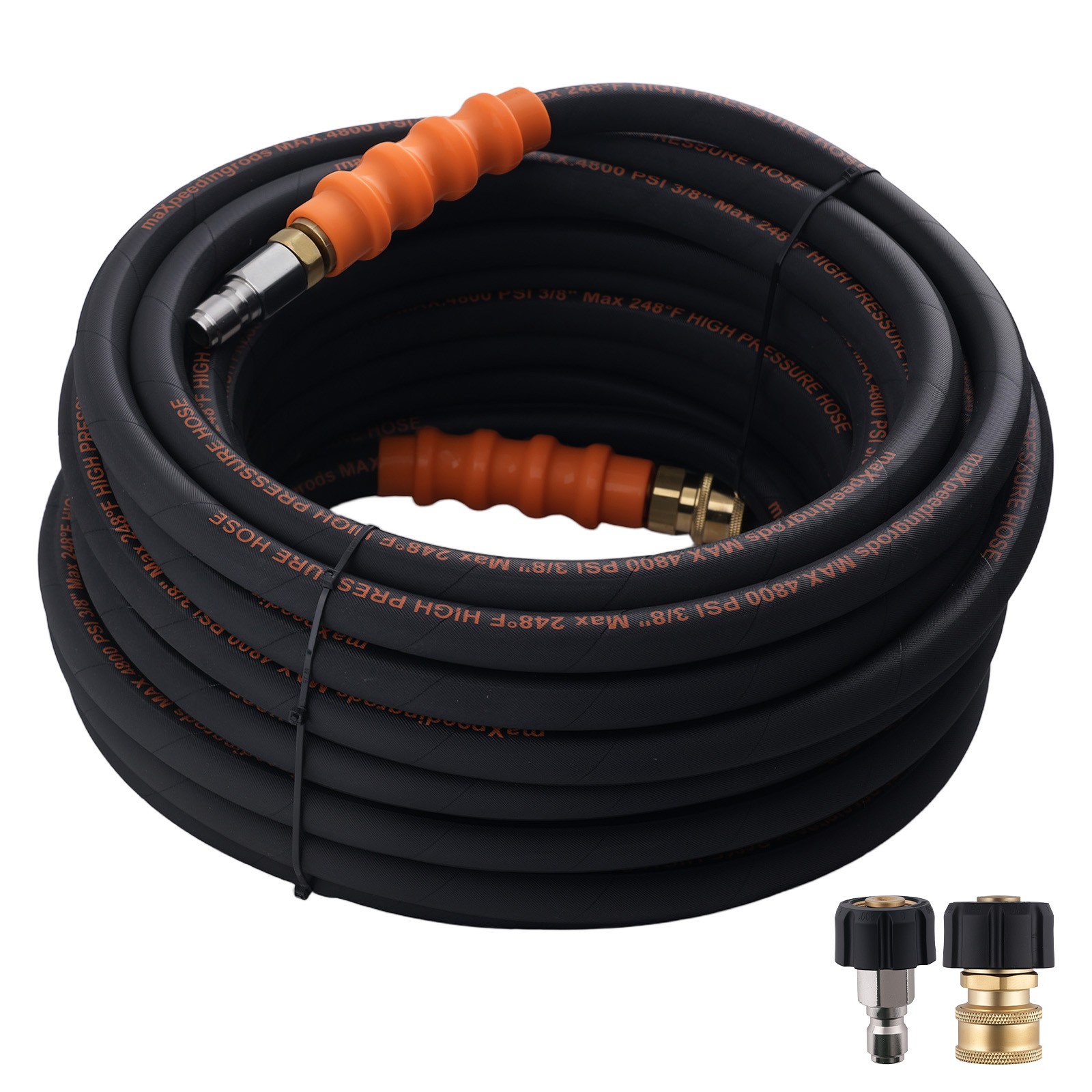 3/8″ Pressure Washer Hose 70FT 4800PSI Cold Hot Water Steel Wire Braid