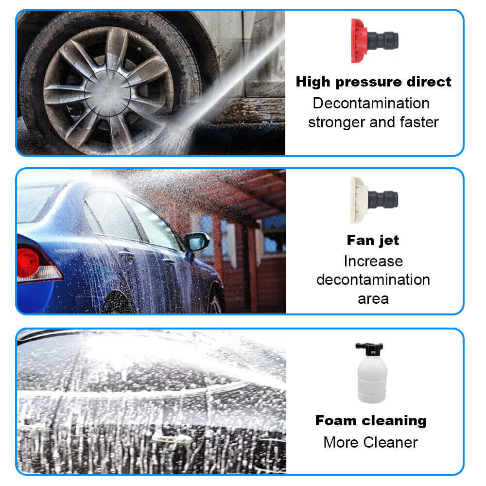 Cordless Electric High Pressure Water Spray Car Gun Portable Washer Cleaner Yard