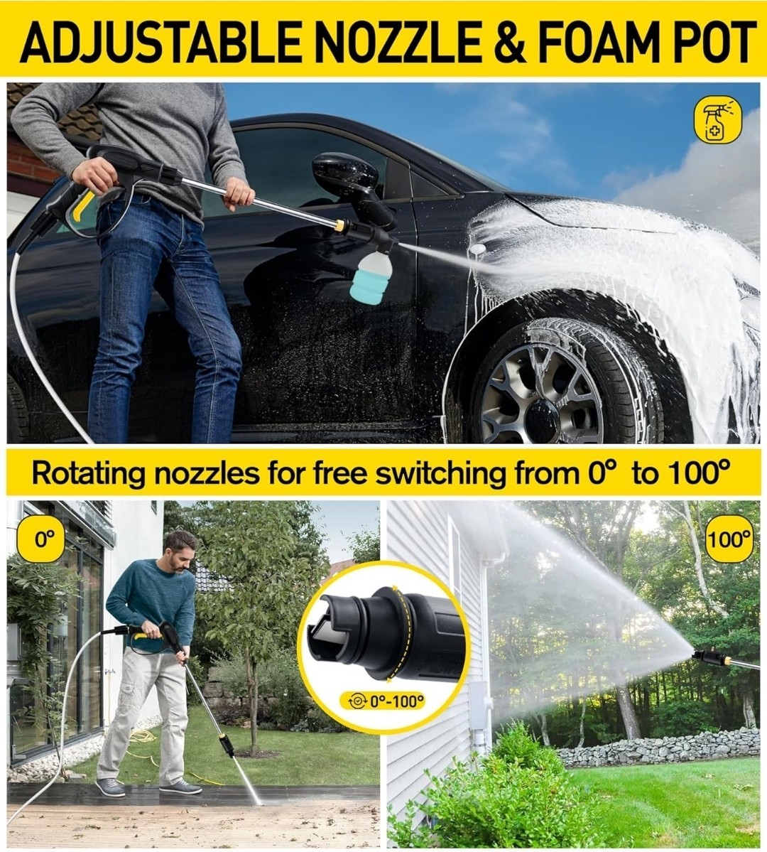 Pircaath Cold Water Corded Electric Pressure Washer 2175 PSI 2.1 GPM Kit