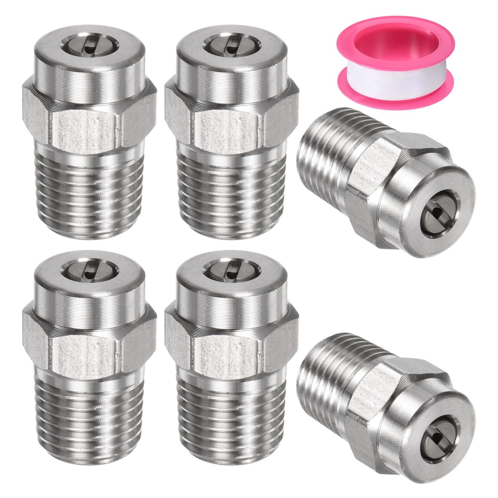 Surface Cleaner Nozzle Tips 6 Pack 25 Degree 1/4 NPT Male Replacement