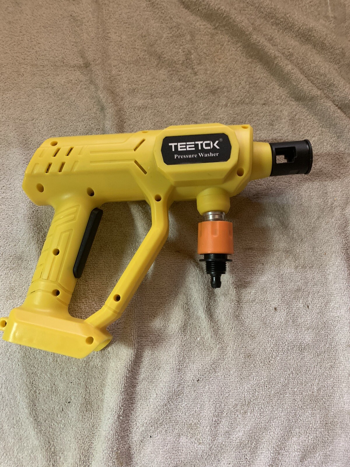 Teetok Yellow Cordless Handheld Pressure Washer Cleaner Sprayer