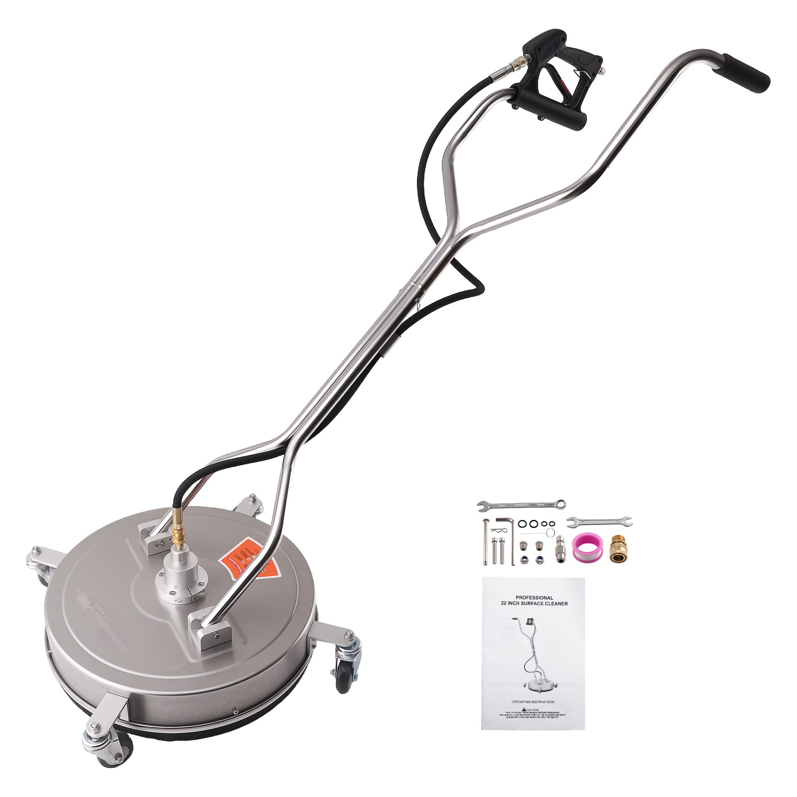 22″ Stainless Surface Cleaner Pressure Washer 4200 PSI 3/8″ Quick Connect