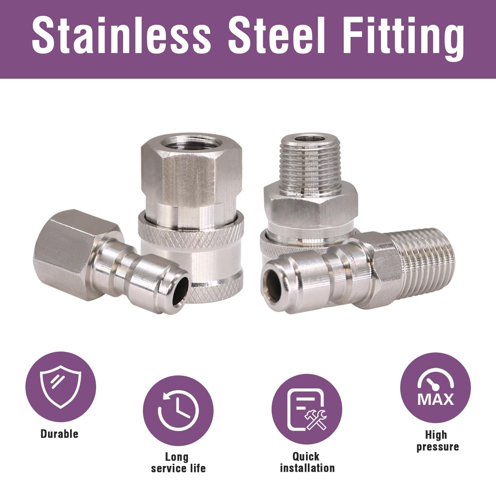 1/4 inch pressure washer quick connect fittings stainless steel power washer …
